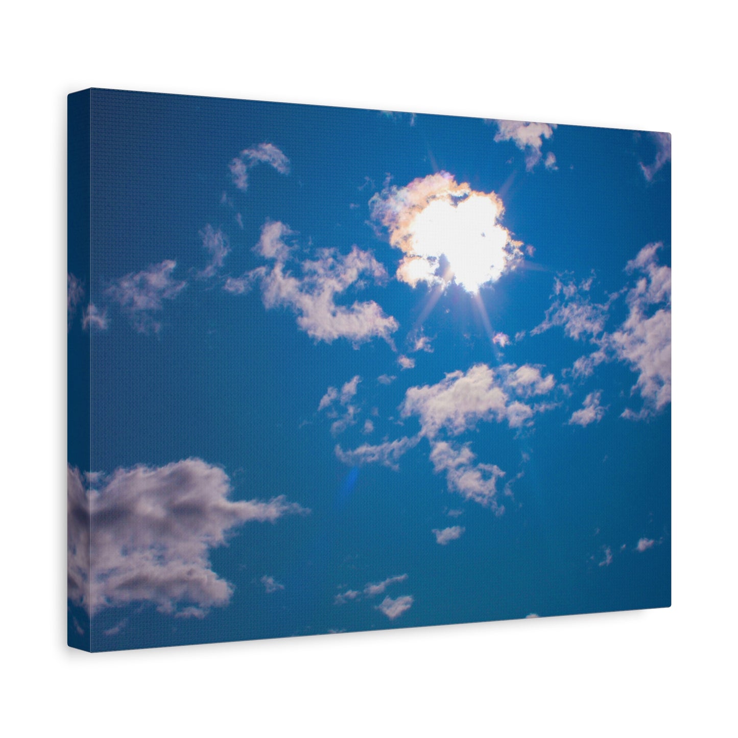 Canvas Wall Art - Blue Sky and Shining Clouds Picture