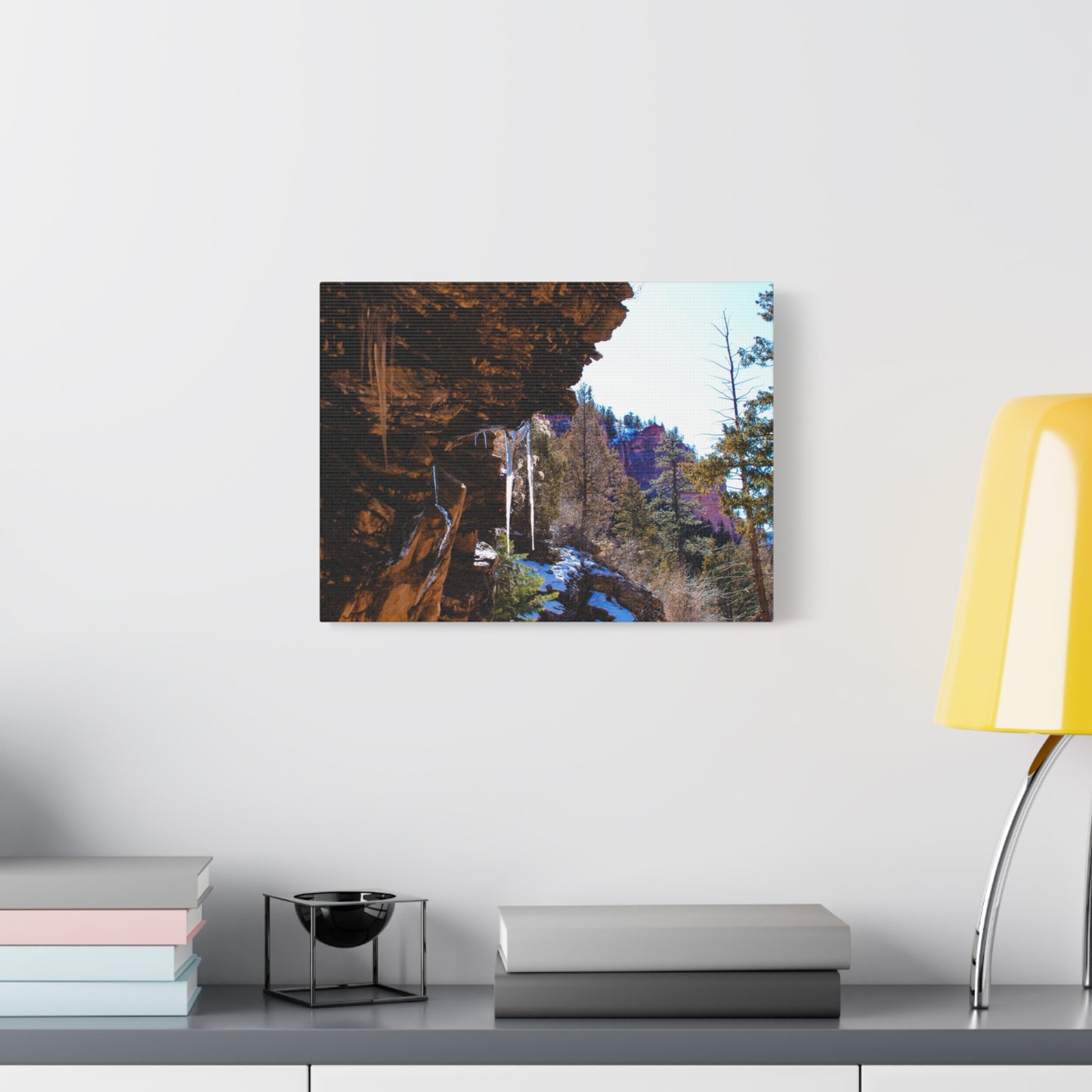 Canvas Wall Art - Mountain Icicles Photography