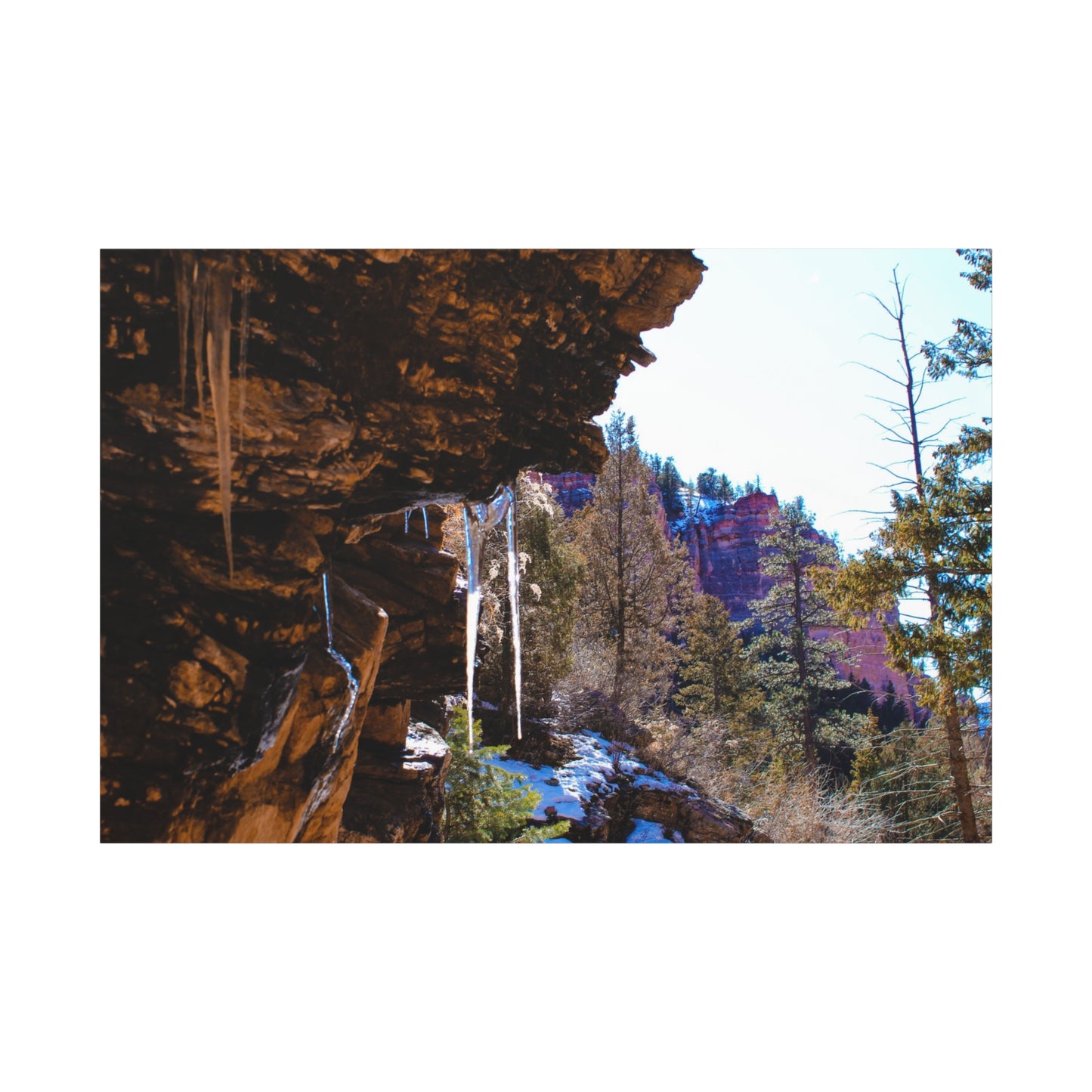 Canvas Wall Art - Mountain Icicles Photography