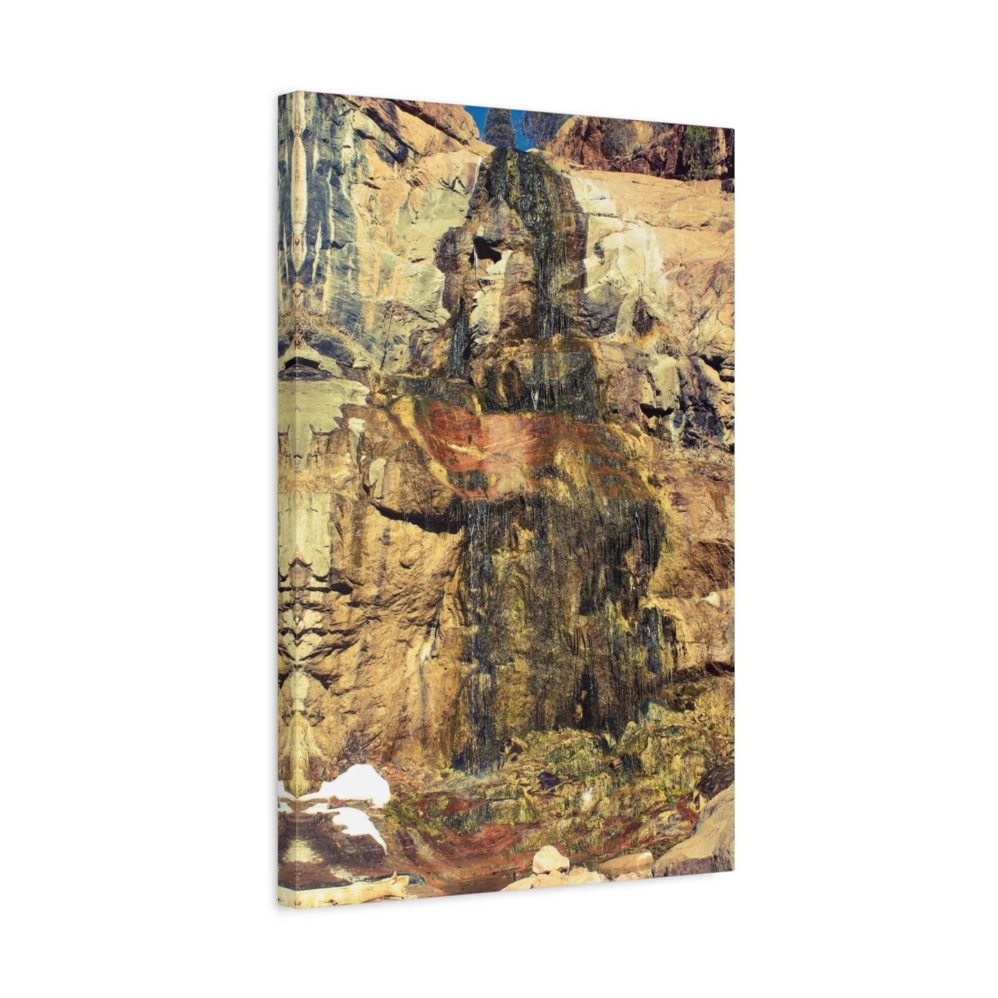 Canvas Wall Art - Mossy Waterfall Photo
