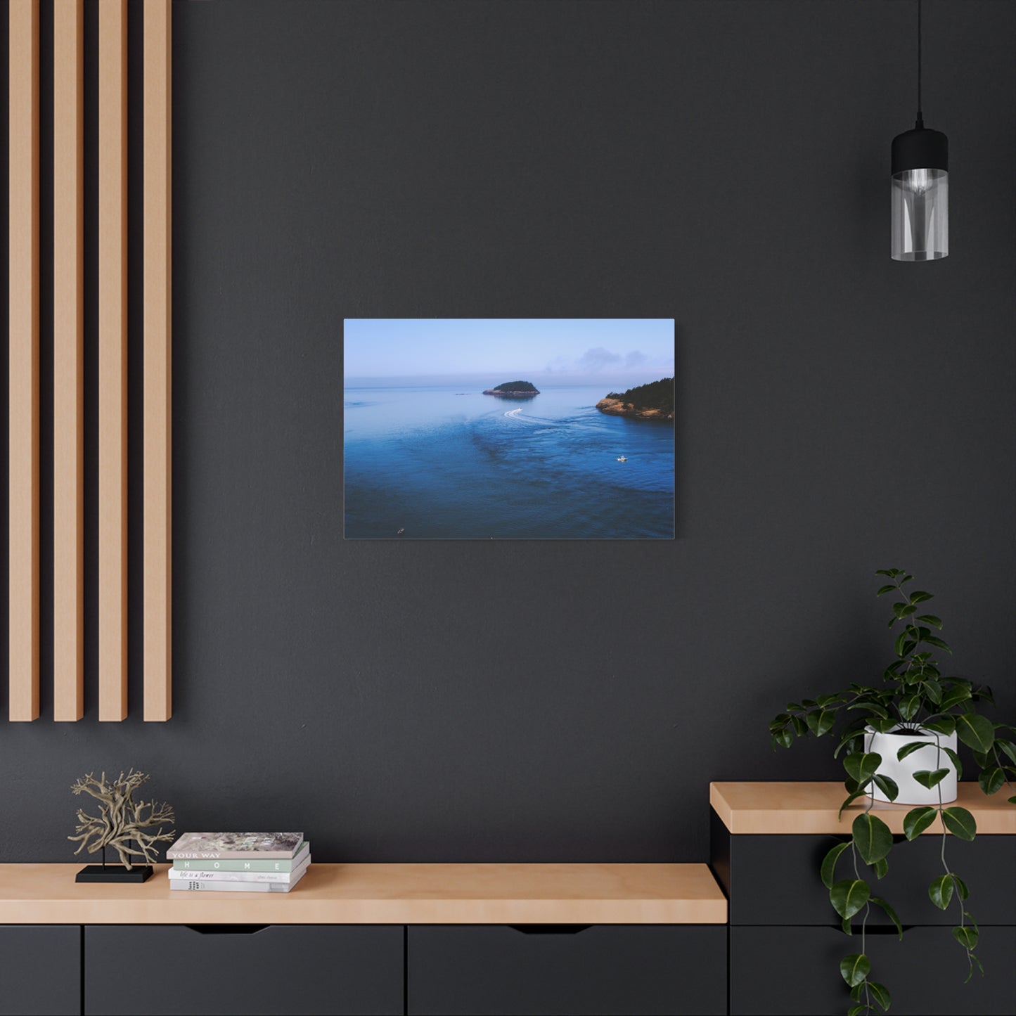 Canvas Print - Distant Island Ocean View Photography