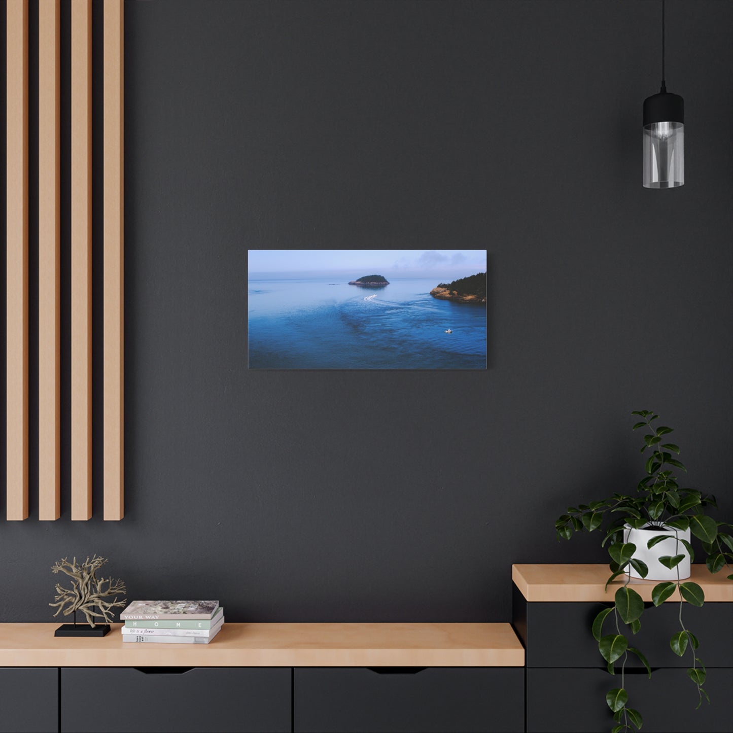 Canvas Print - Distant Island Ocean View Photography