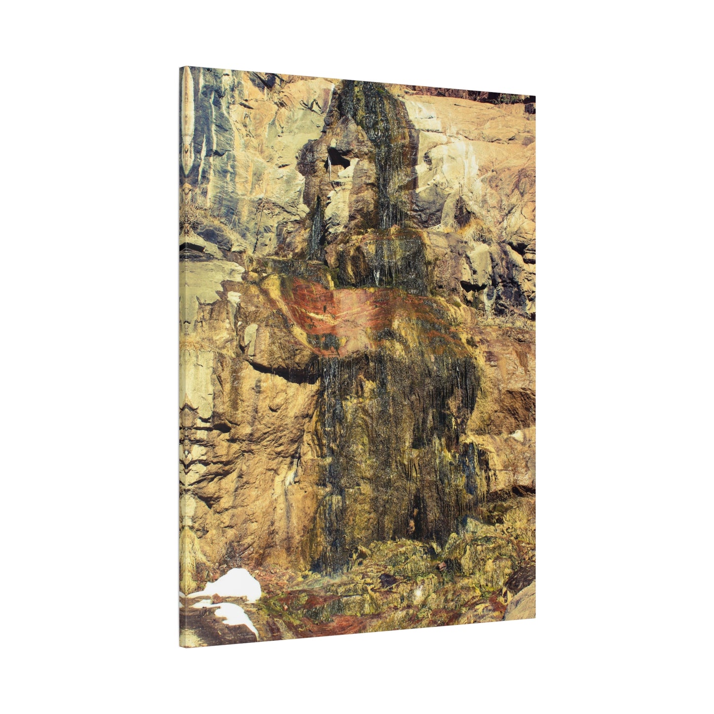 Canvas Wall Art - Mossy Waterfall Photo