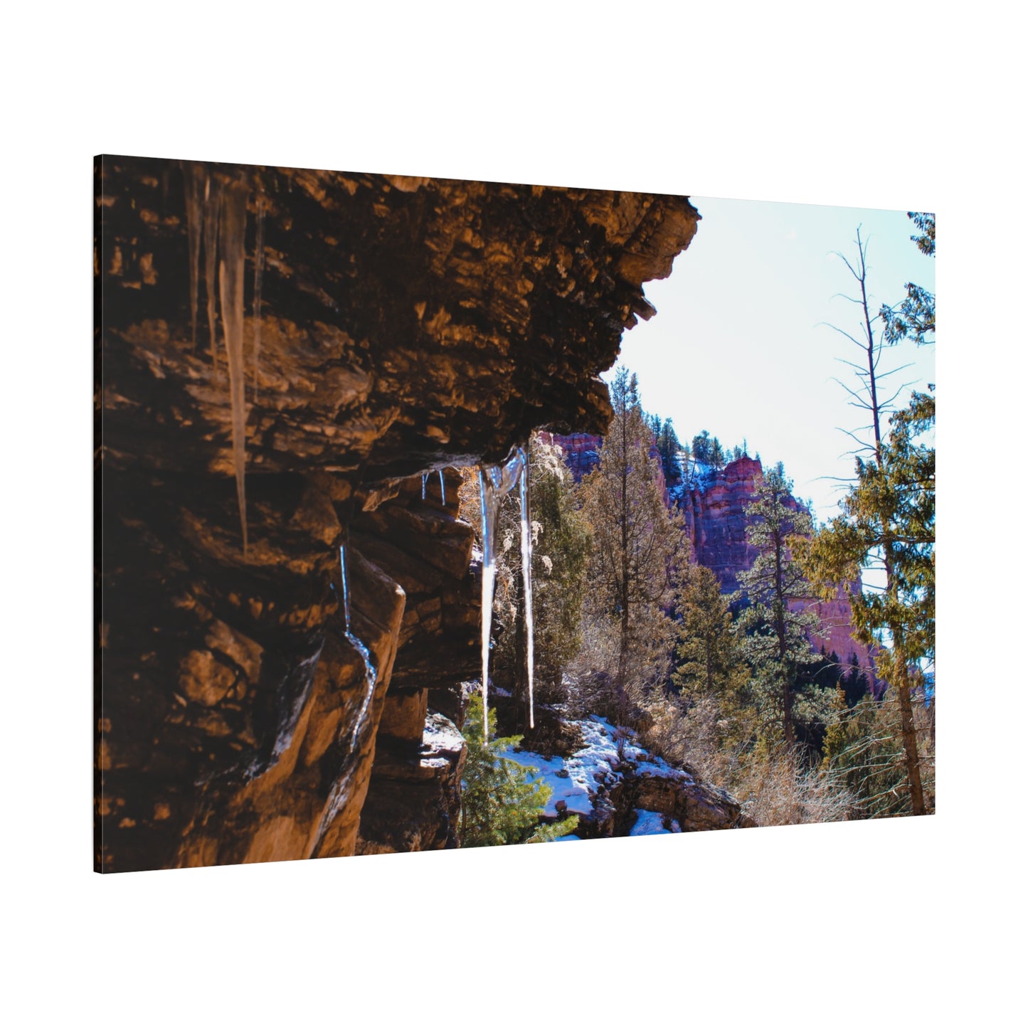 Canvas Wall Art - Mountain Icicles Photography
