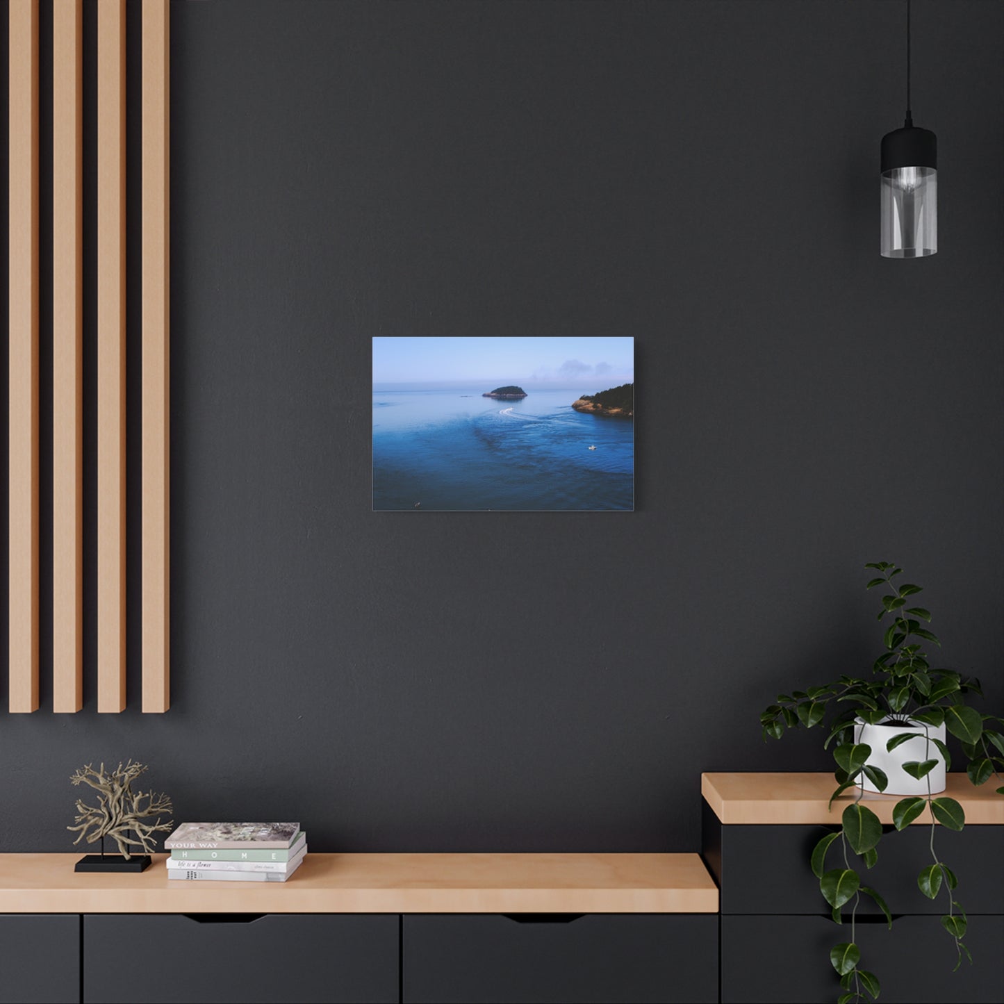Canvas Print - Distant Island Ocean View Photography