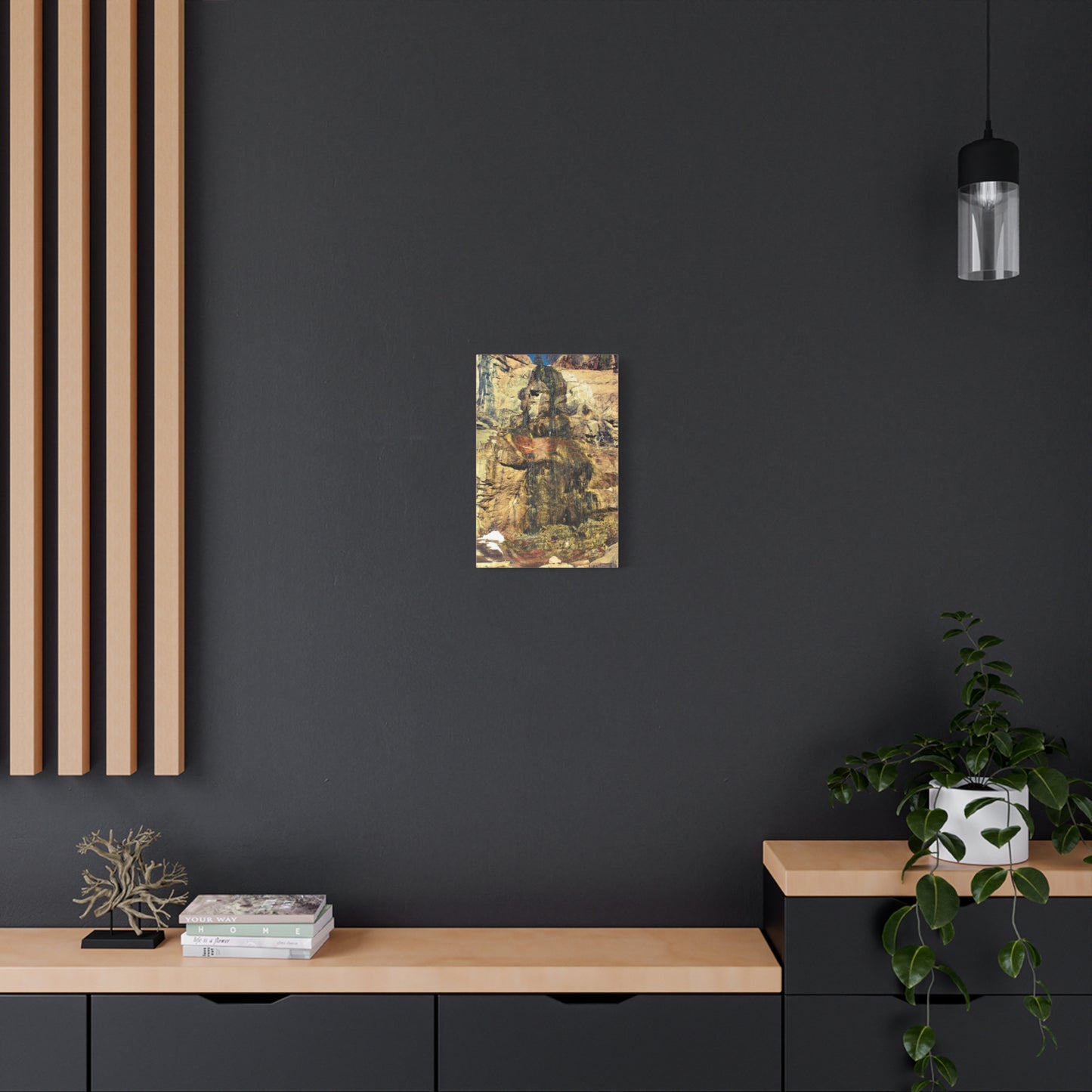 Canvas Wall Art - Mossy Waterfall Photo
