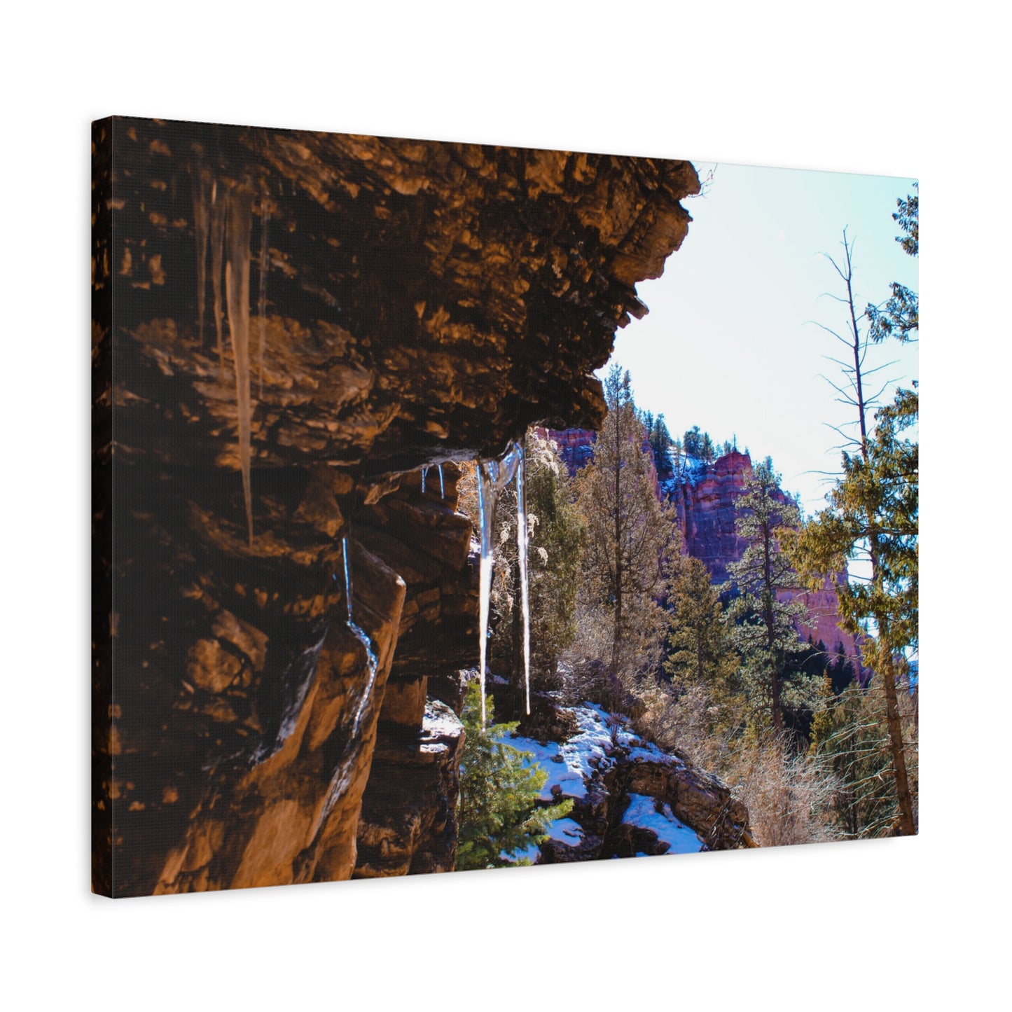 Canvas Wall Art - Mountain Icicles Photography