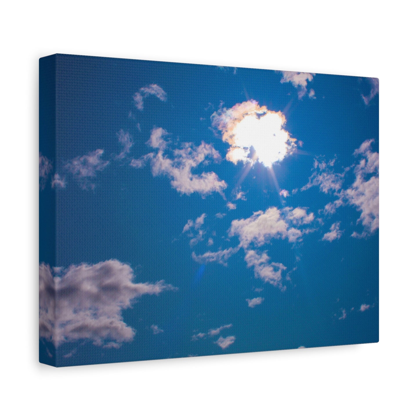 Canvas Wall Art - Blue Sky and Shining Clouds Picture