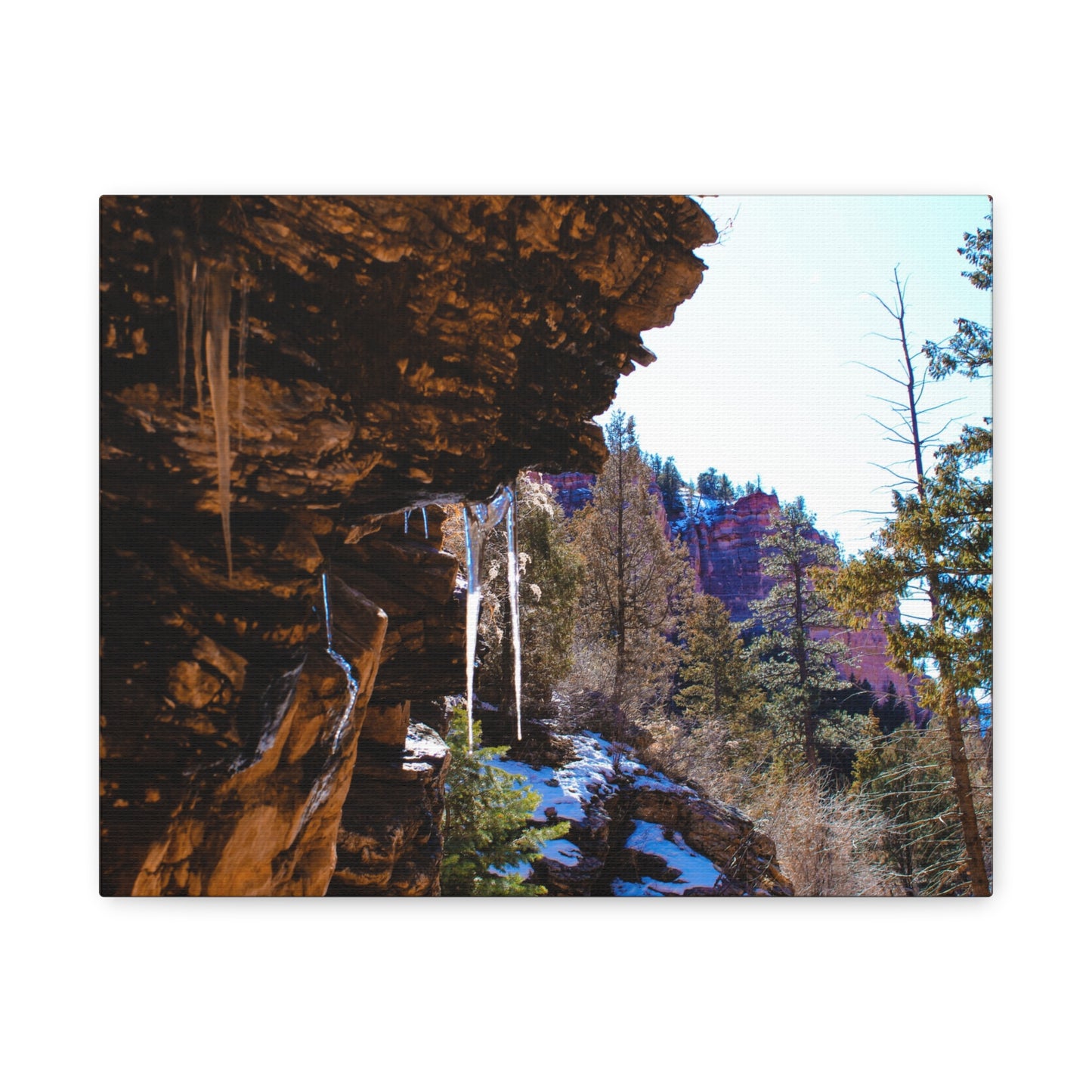 Canvas Wall Art - Mountain Icicles Photography