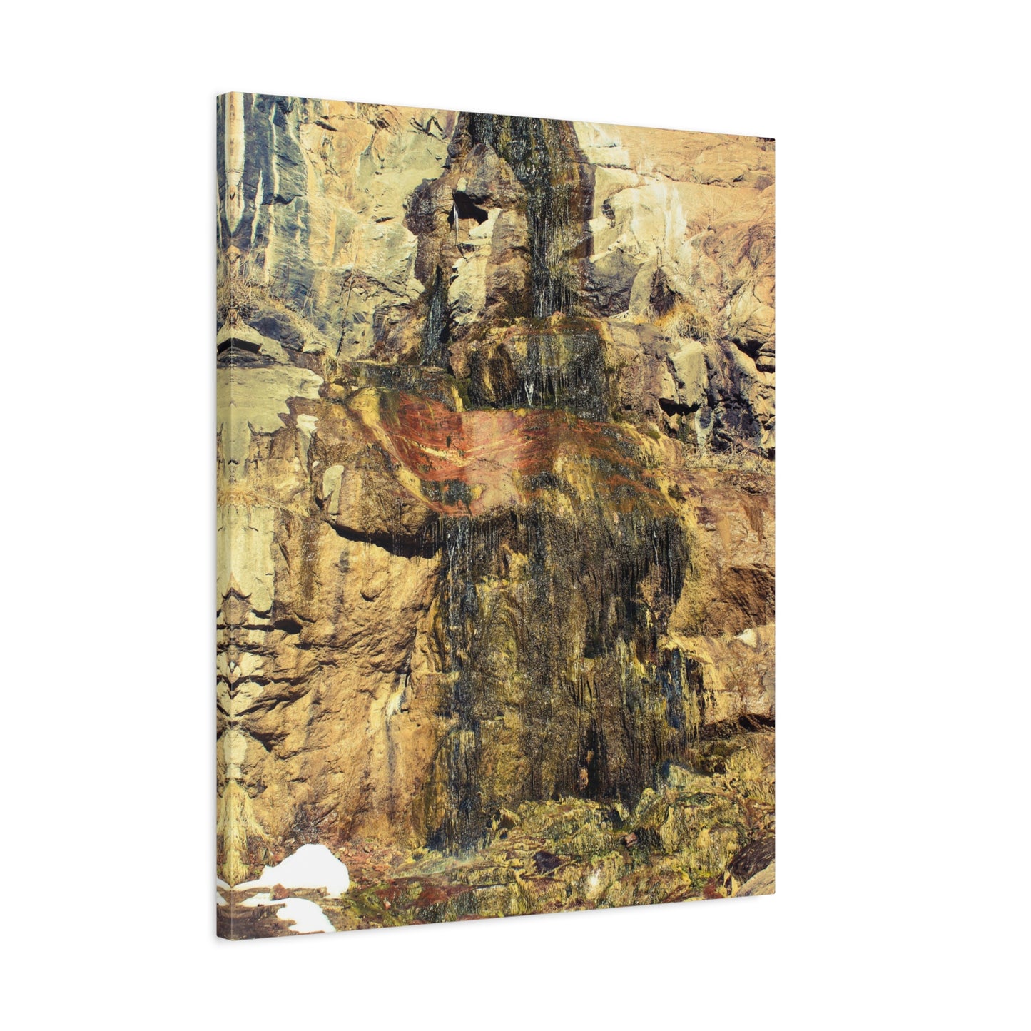 Canvas Wall Art - Mossy Waterfall Photo