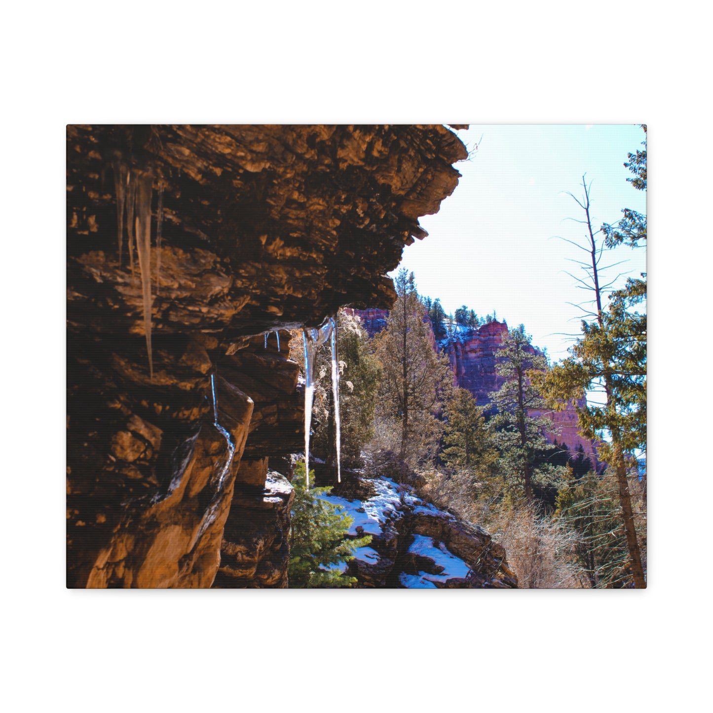 Canvas Wall Art - Mountain Icicles Photography
