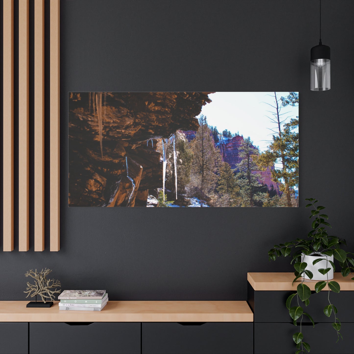 Canvas Wall Art - Mountain Icicles Photography