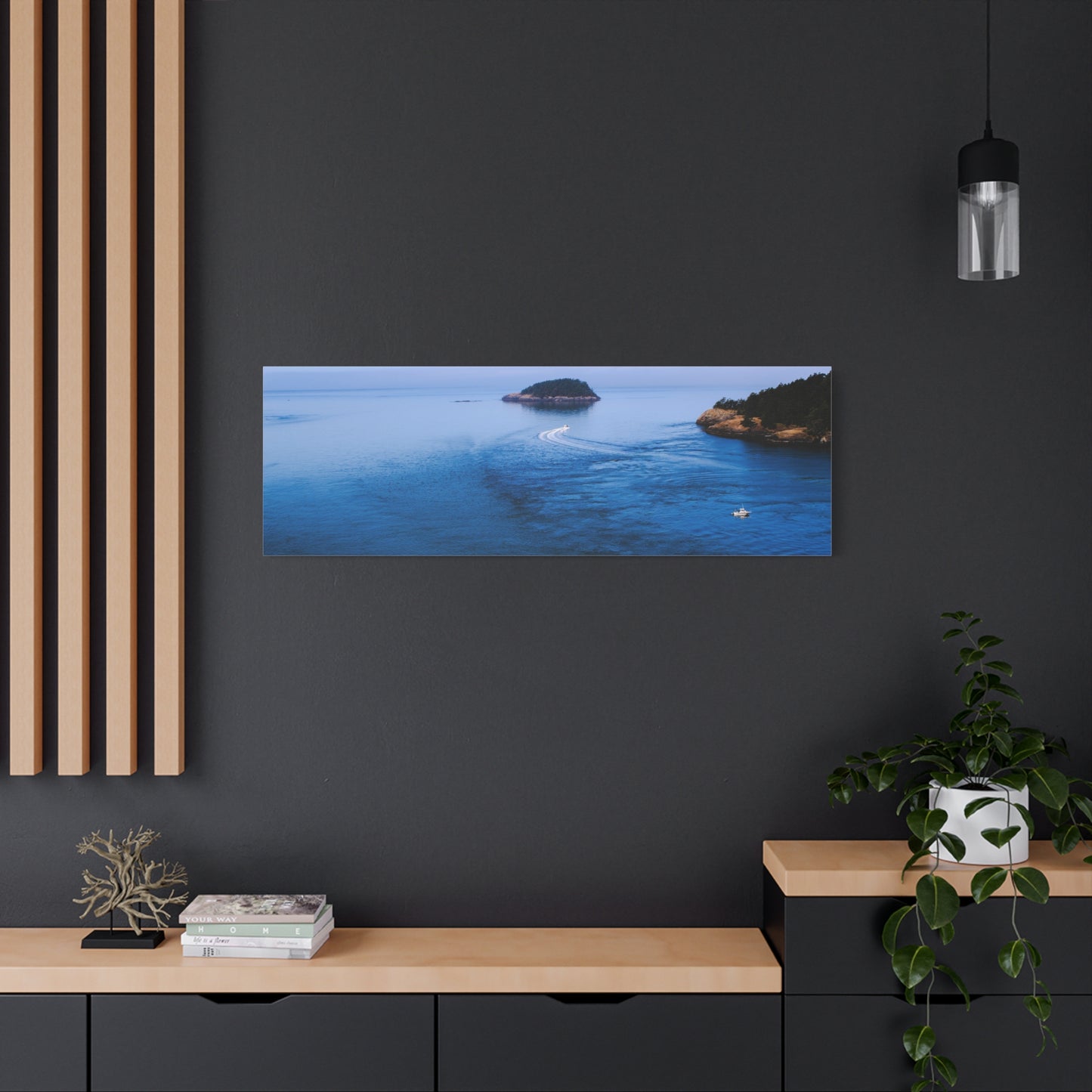 Canvas Print - Distant Island Ocean View Photography