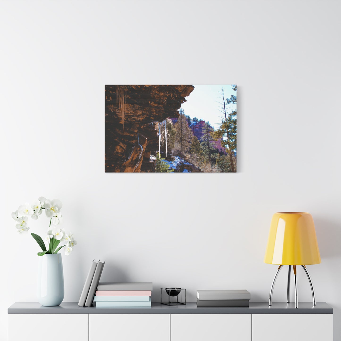 Canvas Wall Art - Mountain Icicles Photography