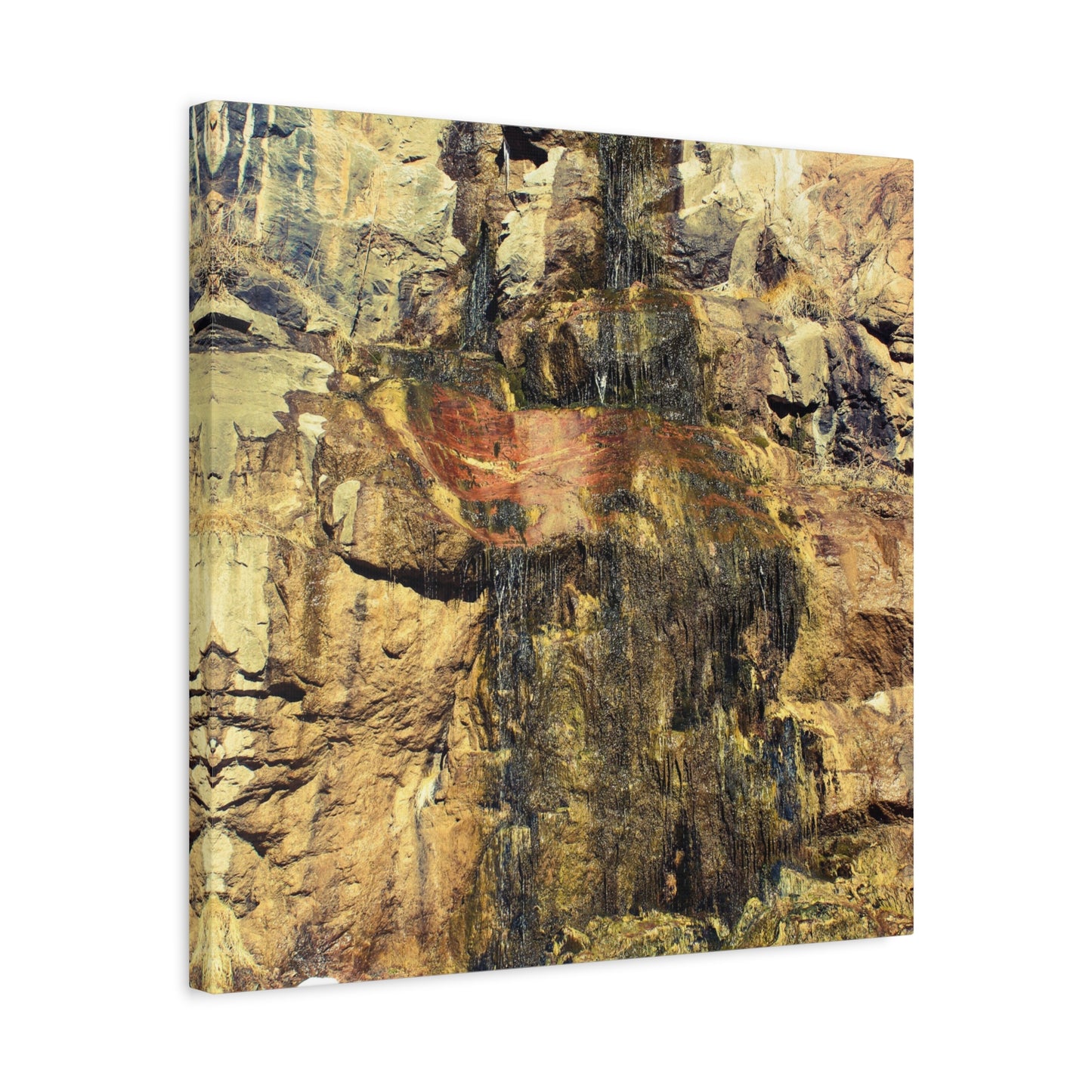 Canvas Wall Art - Mossy Waterfall Photo