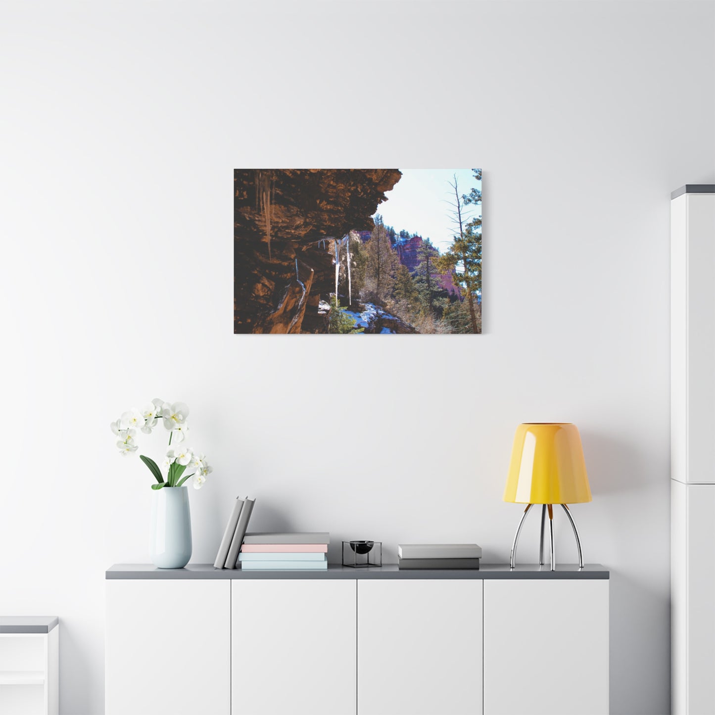 Canvas Wall Art - Mountain Icicles Photography