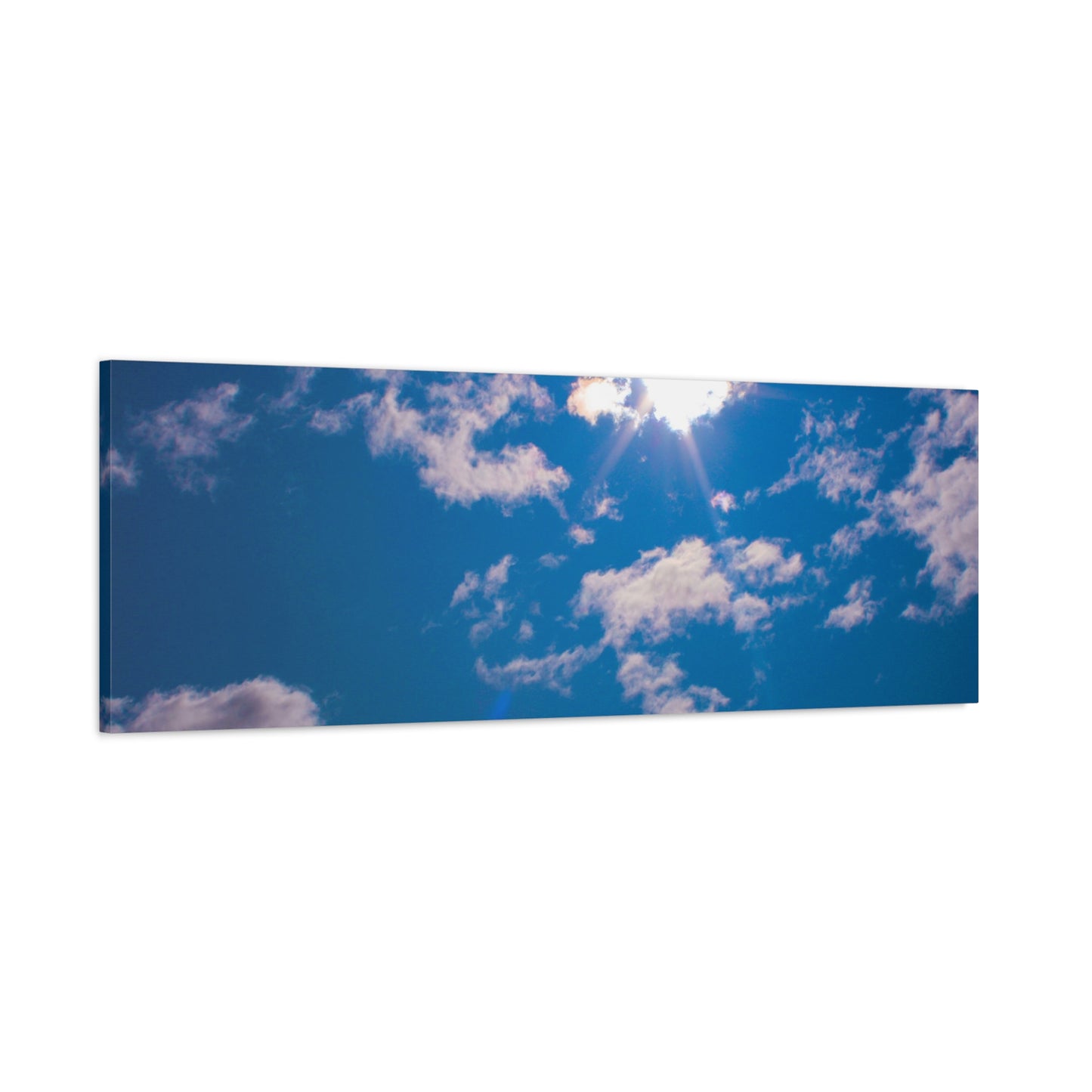Canvas Wall Art - Blue Sky and Shining Clouds Picture