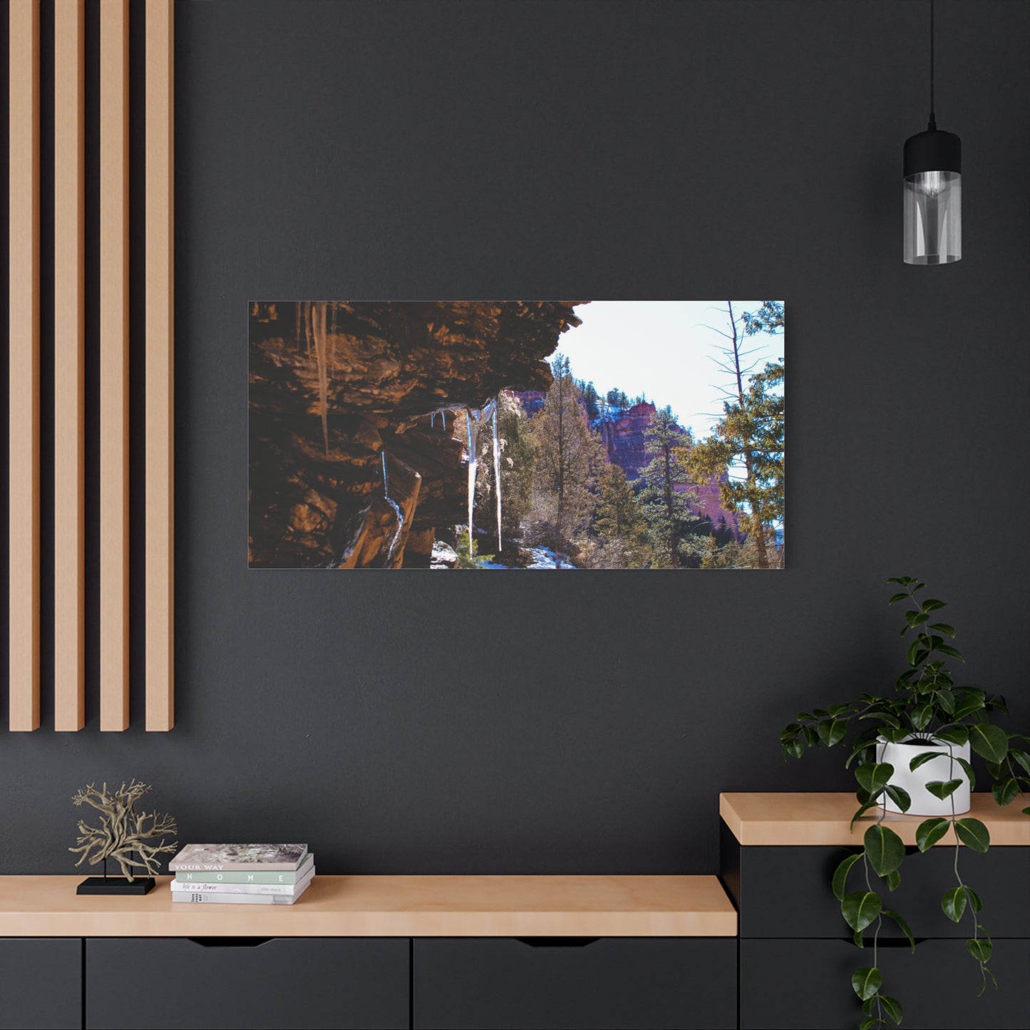 Canvas Wall Art - Mountain Icicles Photography