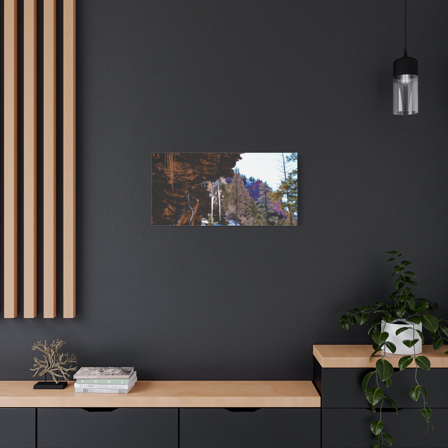 Canvas Wall Art - Mountain Icicles Photography
