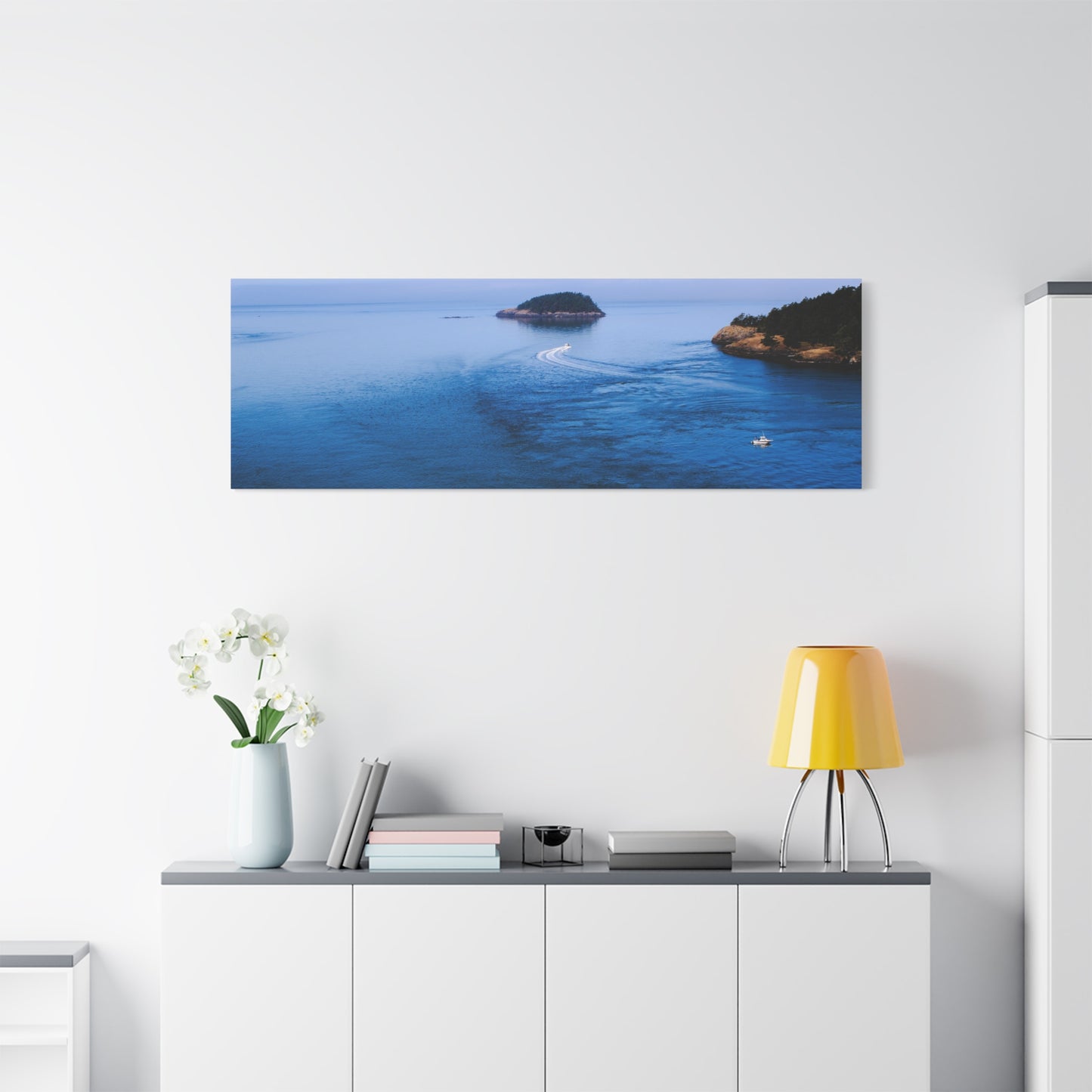 Canvas Print - Distant Island Ocean View Photography