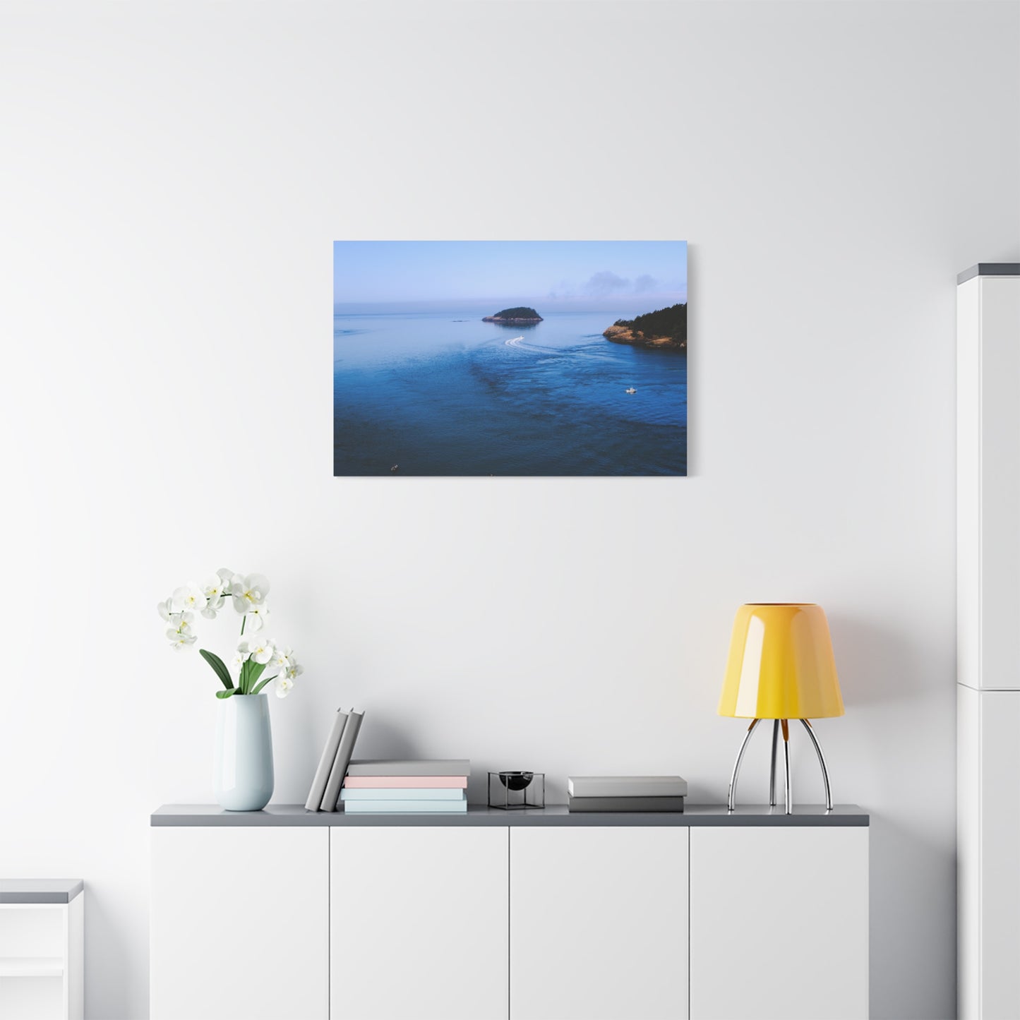 Canvas Print - Distant Island Ocean View Photography