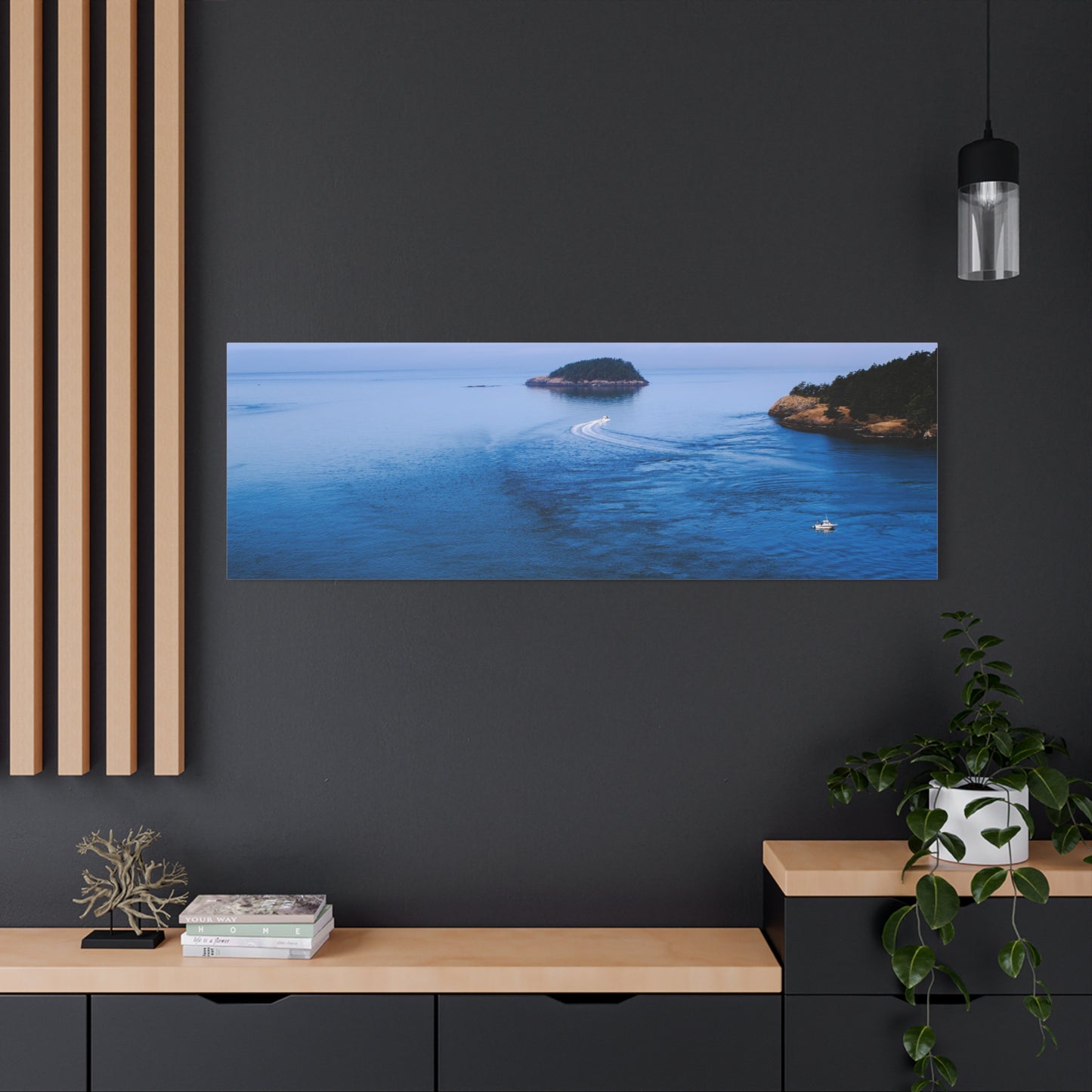 Canvas Print - Distant Island Ocean View Photography