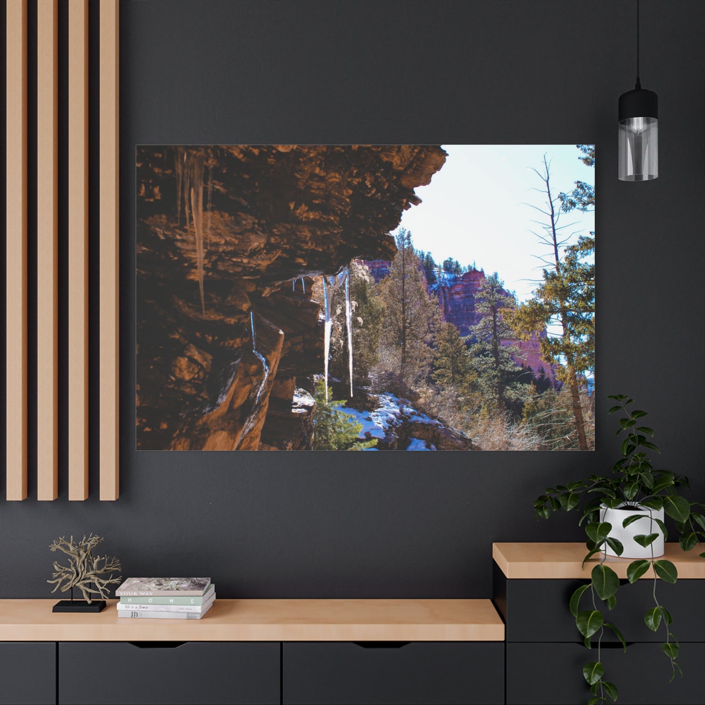Canvas Wall Art - Mountain Icicles Photography