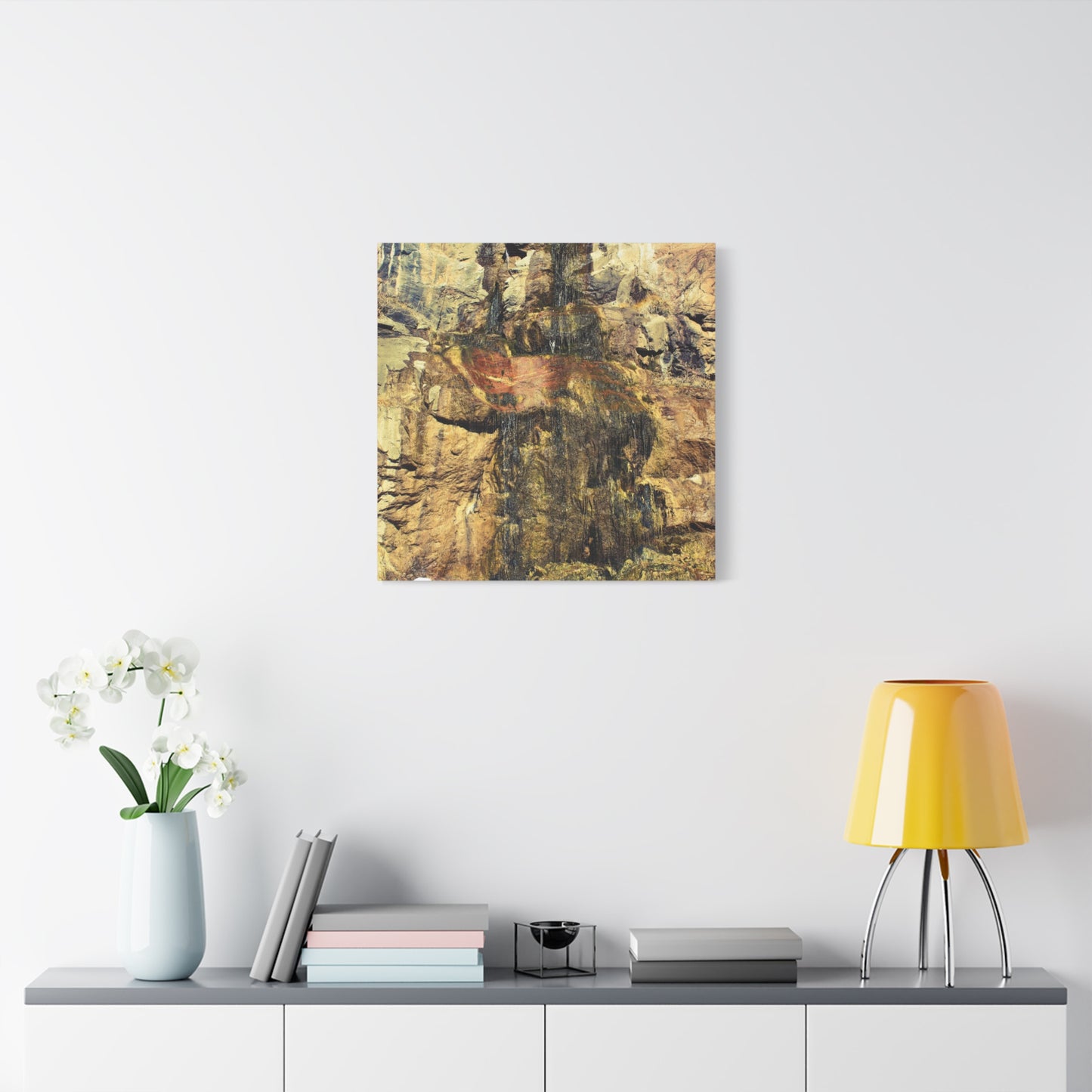 Canvas Wall Art - Mossy Waterfall Photo