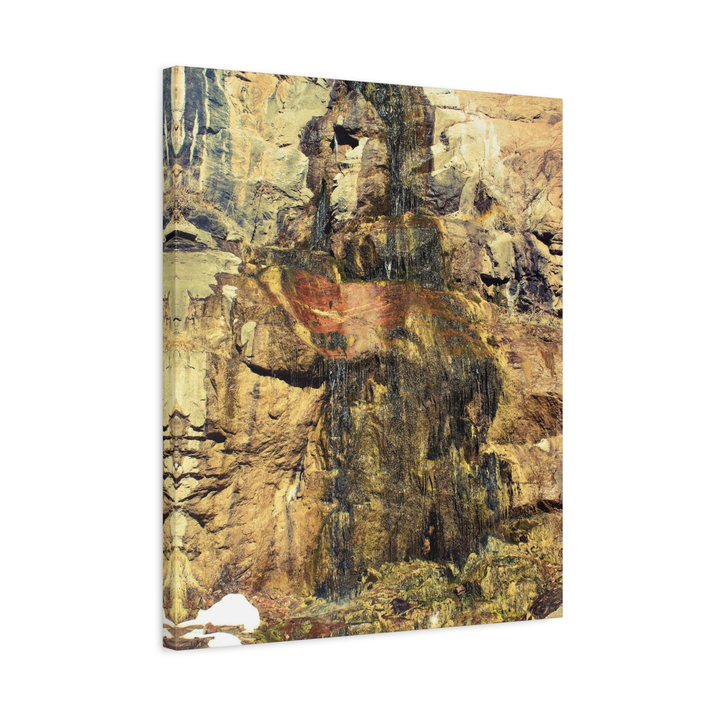 Canvas Wall Art - Mossy Waterfall Photo