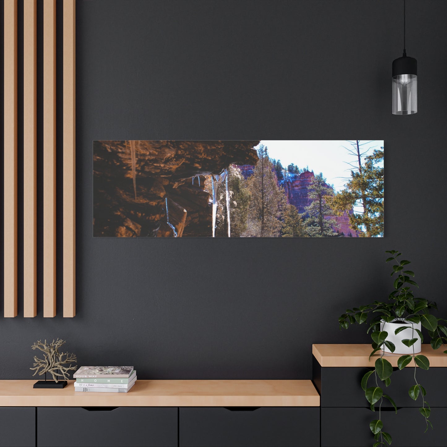 Canvas Wall Art - Mountain Icicles Photography