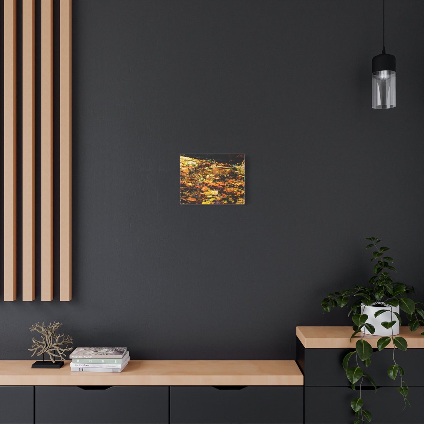 Canvas Print - Fall Leaves in Quiet Stream Photography