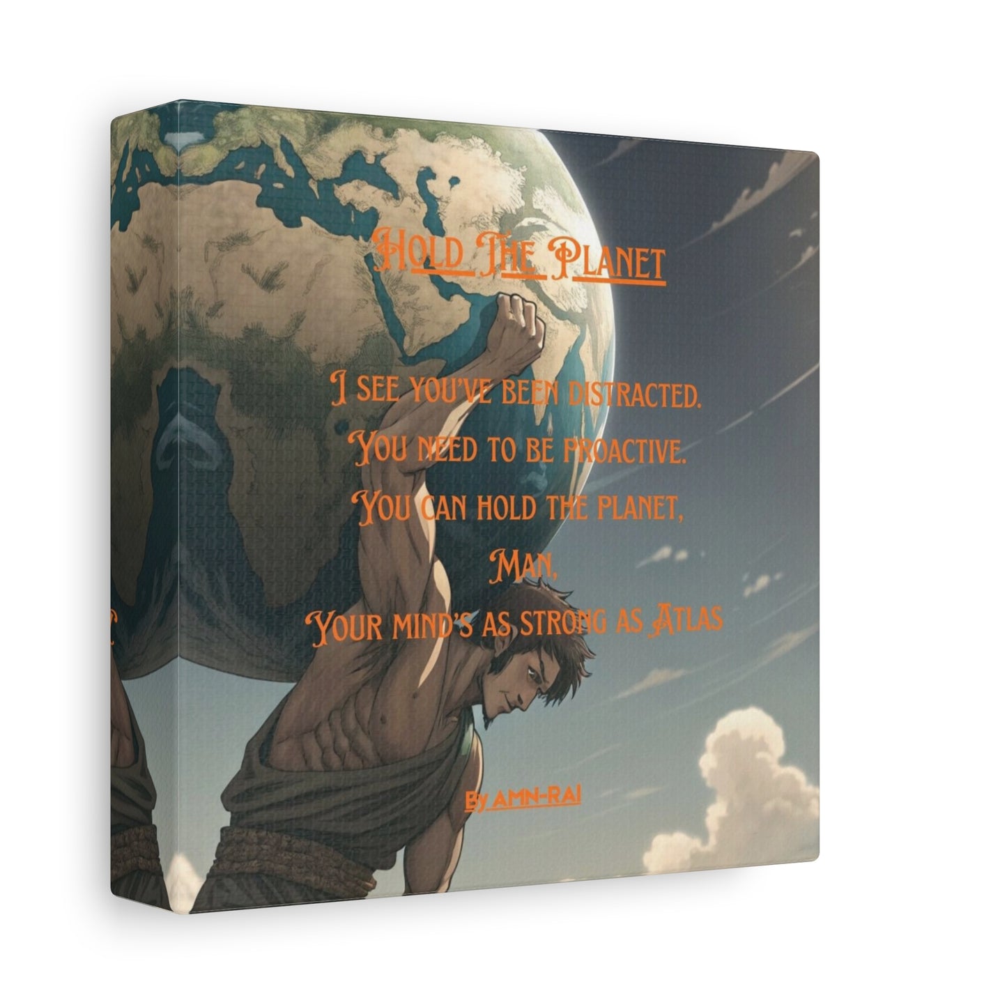 Canvas Print Poetry - Hold The Planet - By AMN-RA