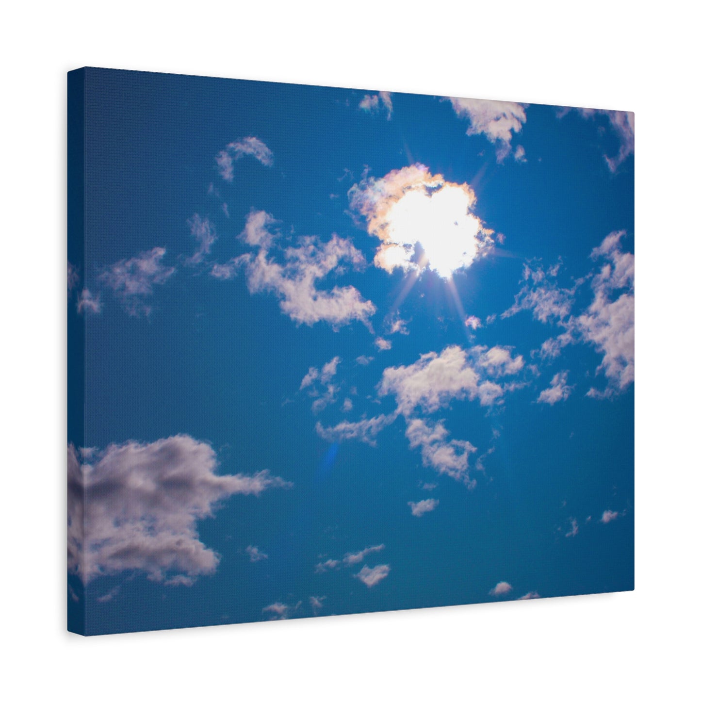 Canvas Wall Art - Blue Sky and Shining Clouds Picture