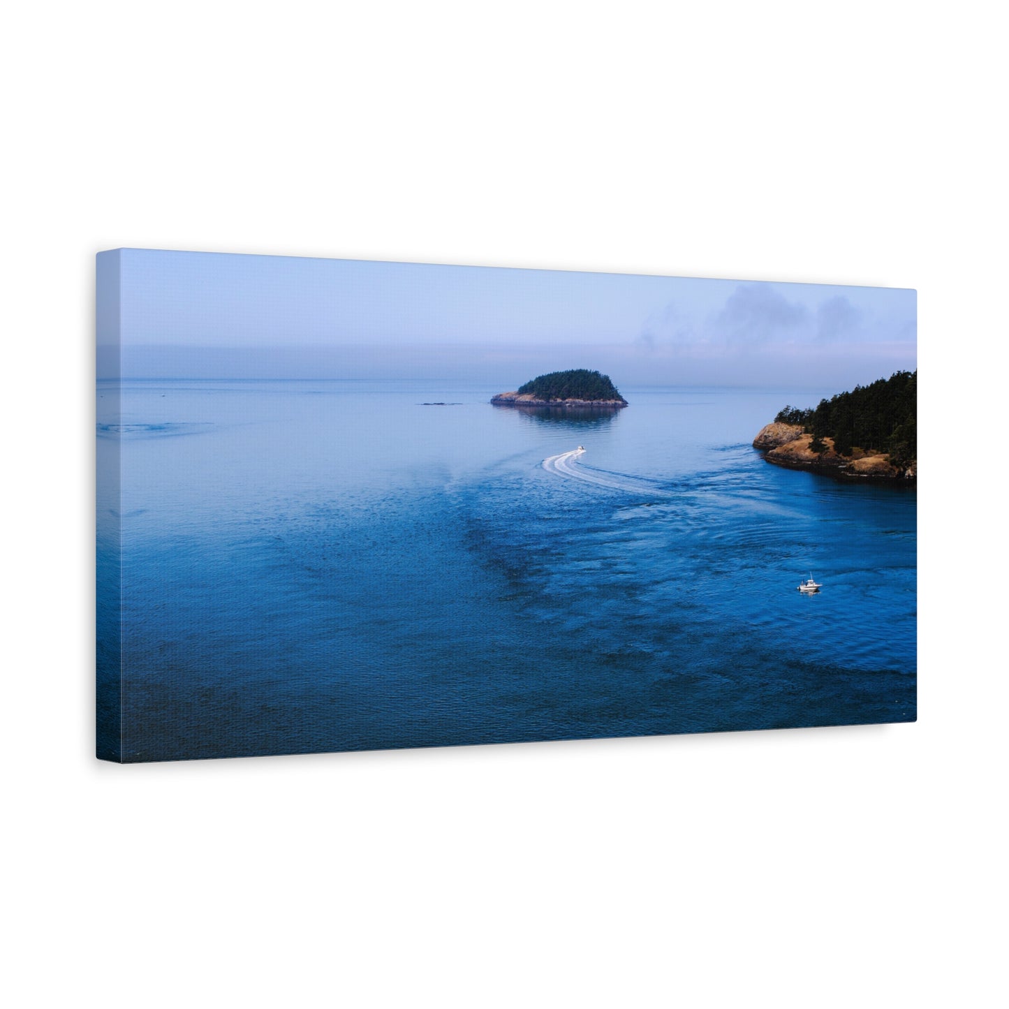 Canvas Print - Distant Island Ocean View Photography