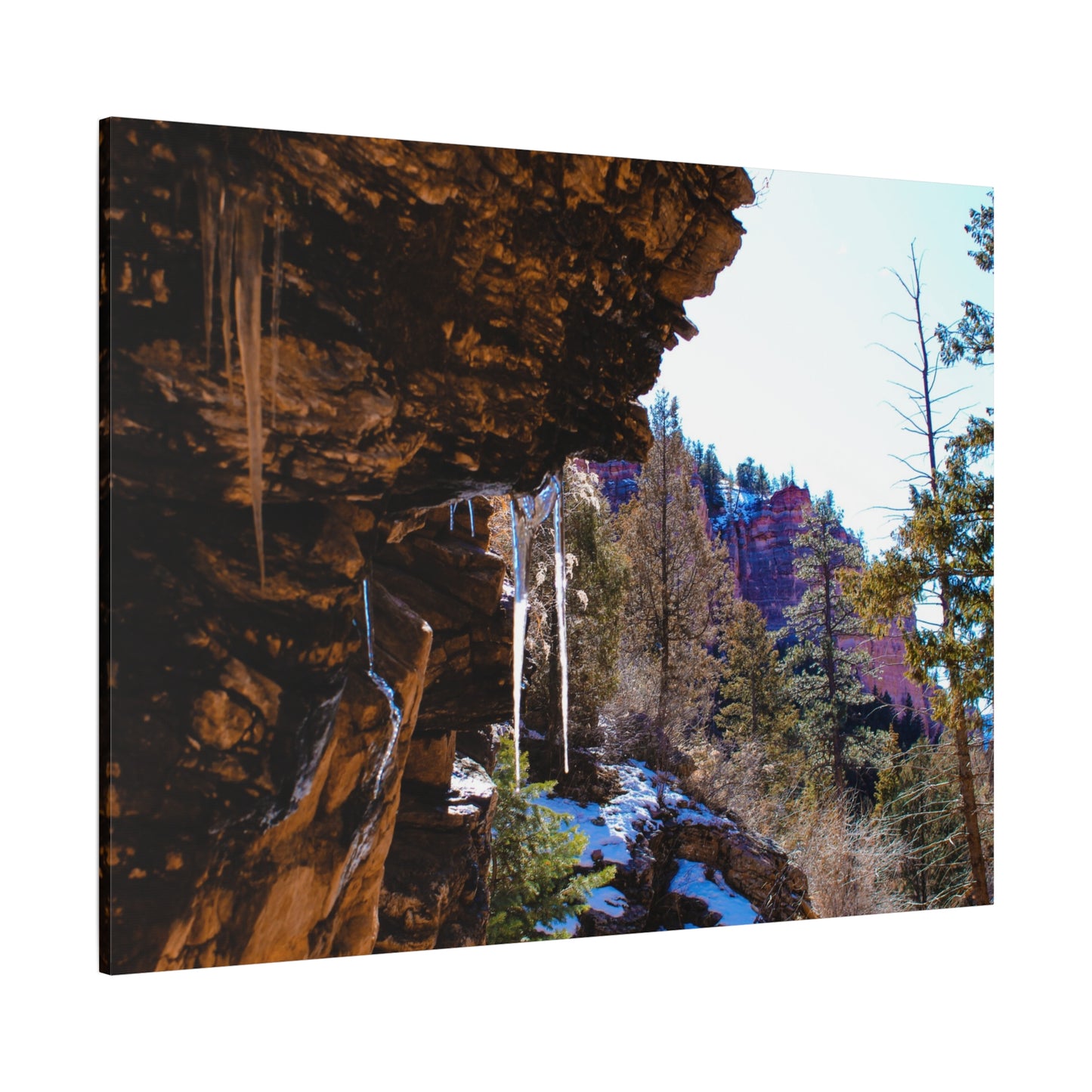 Canvas Wall Art - Mountain Icicles Photography