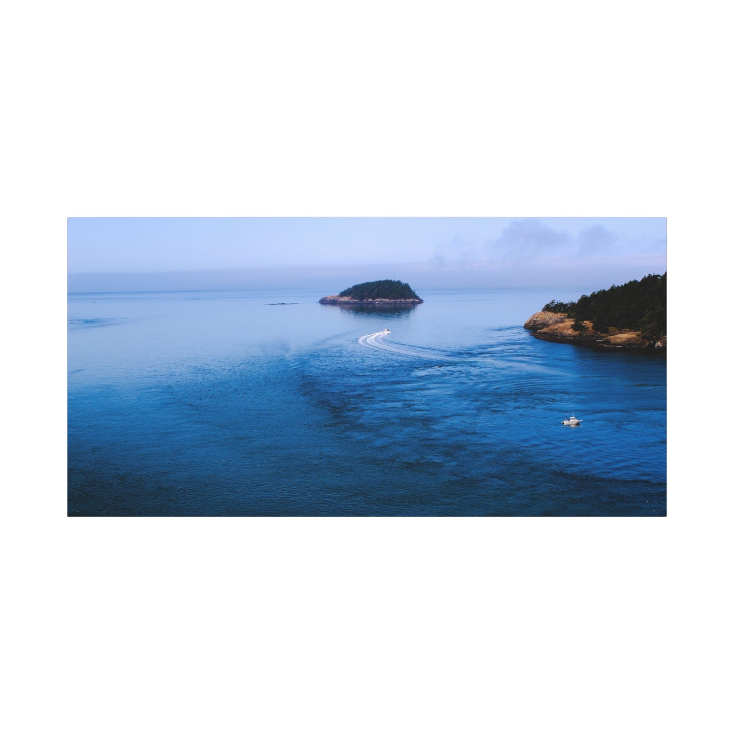 Canvas Print - Distant Island Ocean View Photography