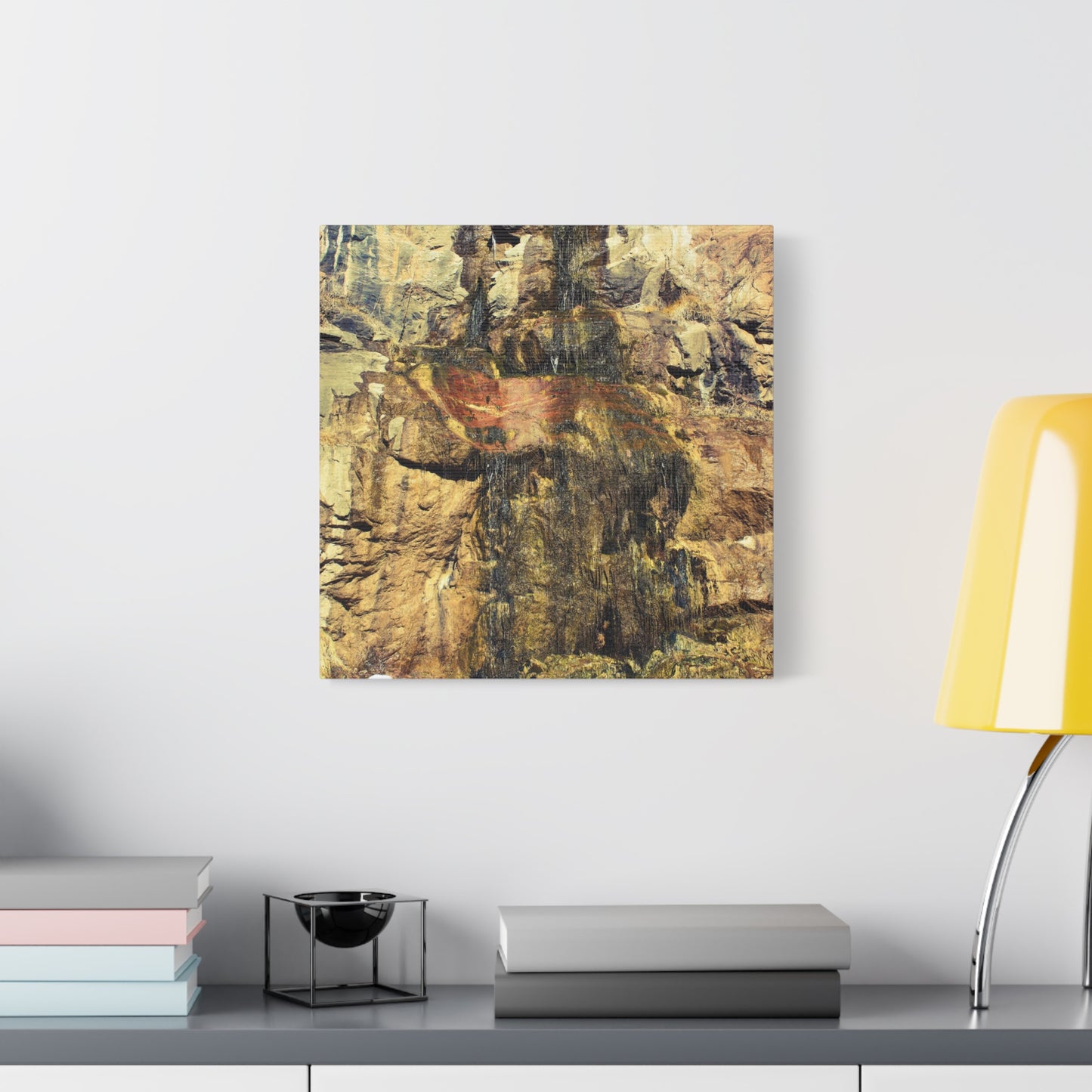 Canvas Wall Art - Mossy Waterfall Photo