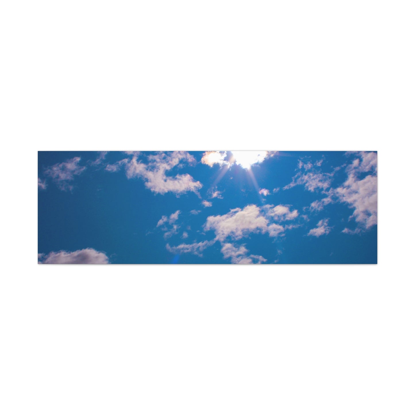 Canvas Wall Art - Blue Sky and Shining Clouds Picture
