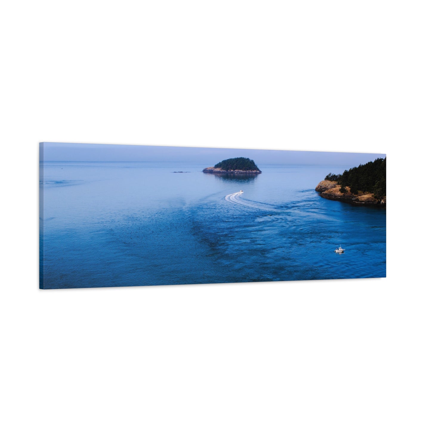 Canvas Print - Distant Island Ocean View Photography