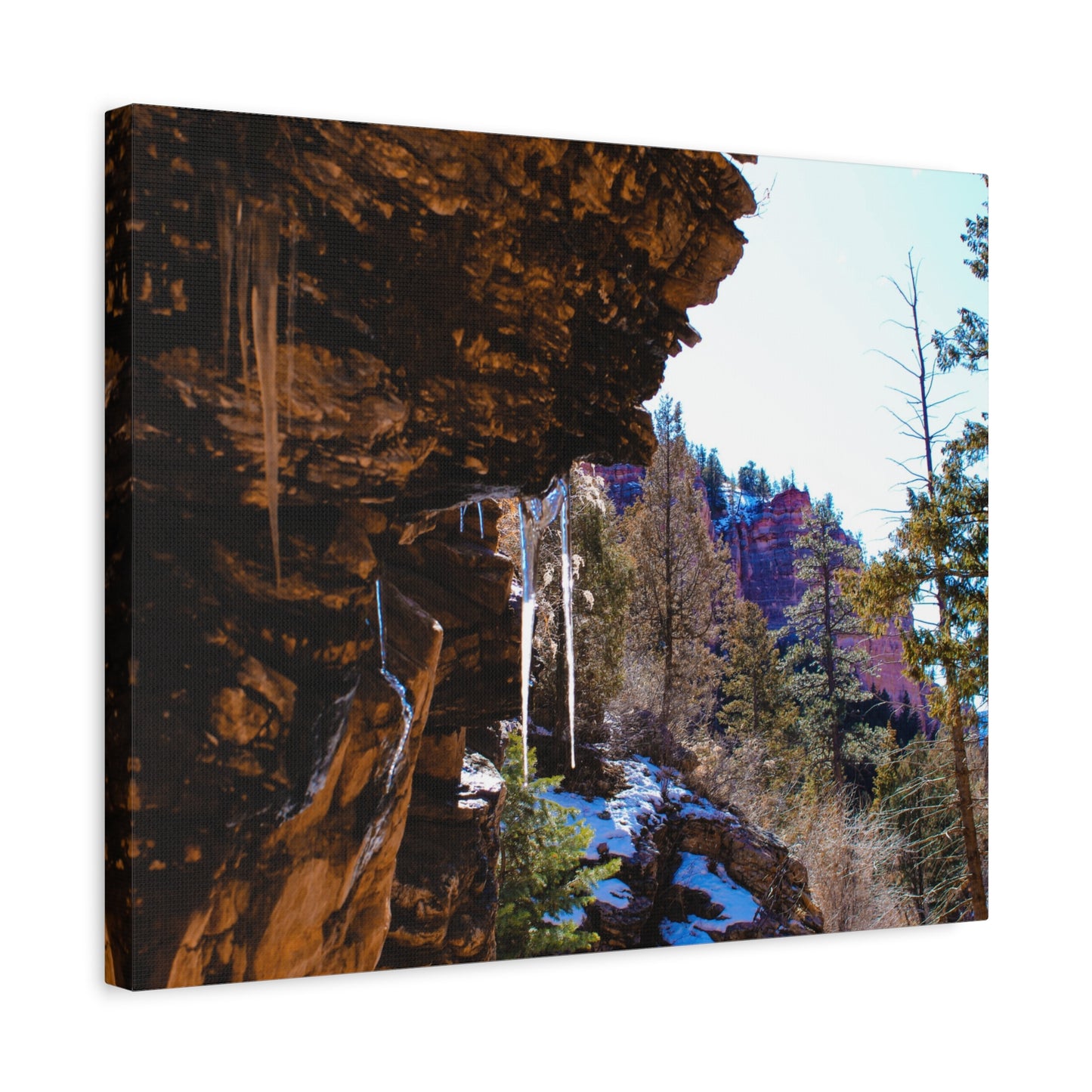 Canvas Wall Art - Mountain Icicles Photography