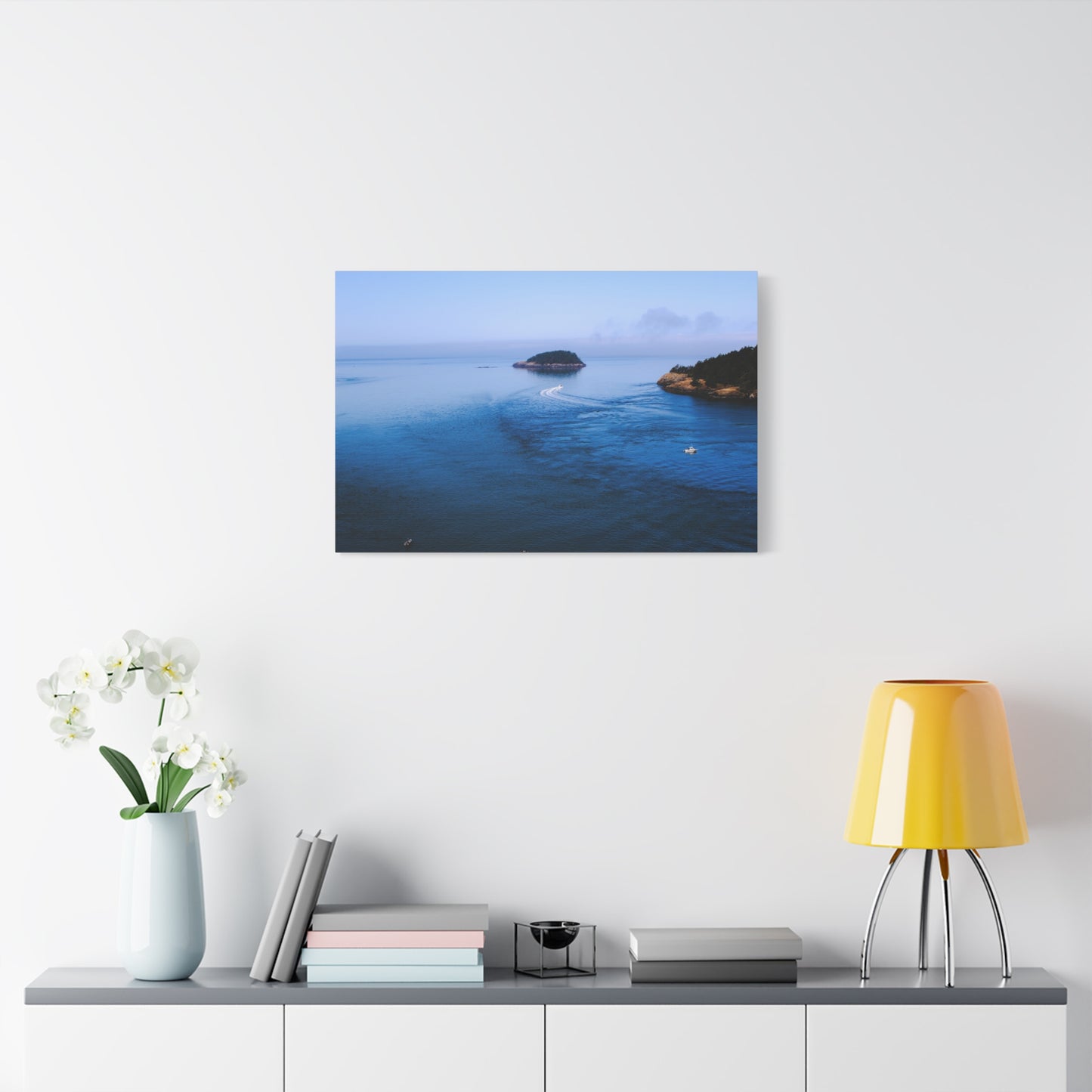 Canvas Print - Distant Island Ocean View Photography