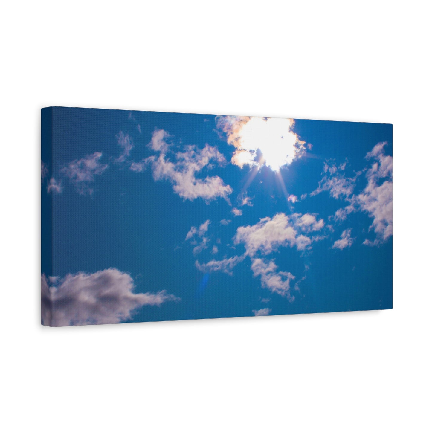 Canvas Wall Art - Blue Sky and Shining Clouds Picture