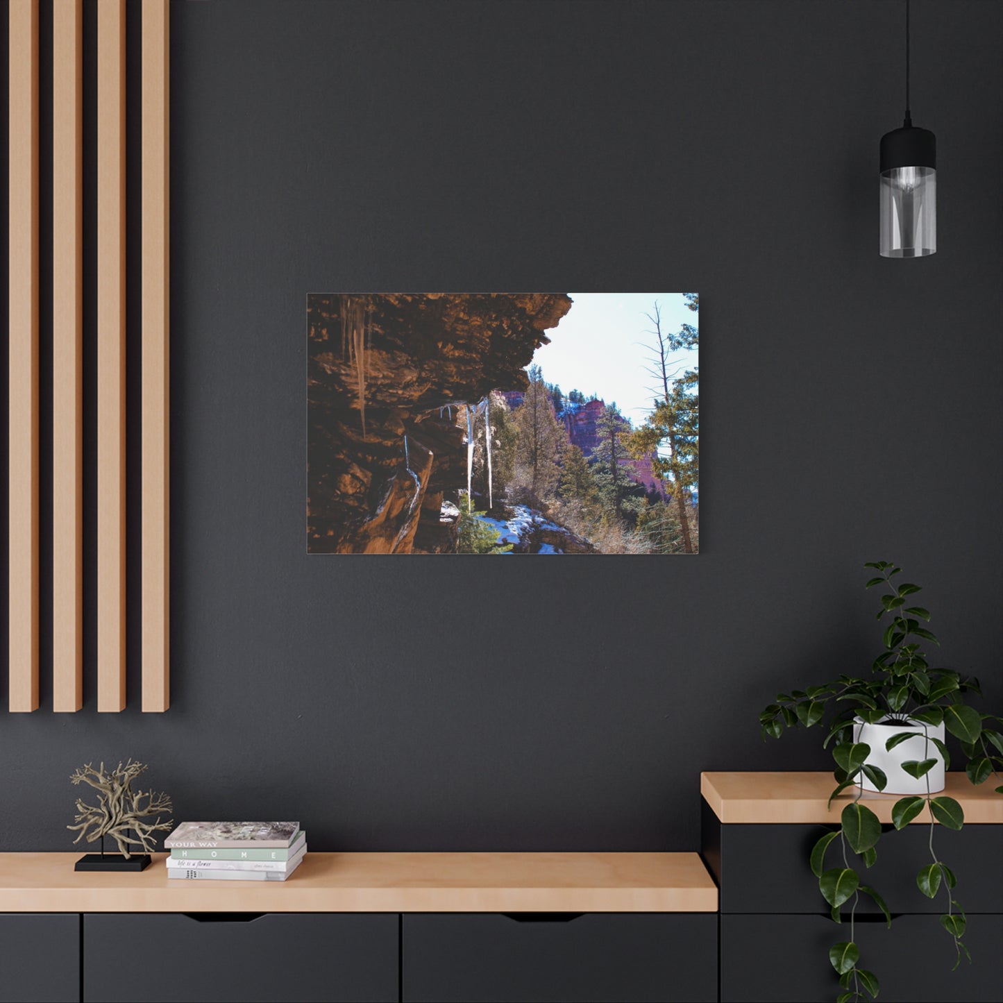 Canvas Wall Art - Mountain Icicles Photography