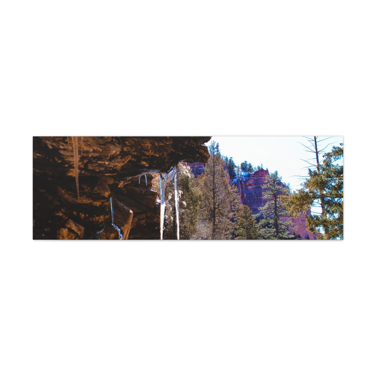 Canvas Wall Art - Mountain Icicles Photography