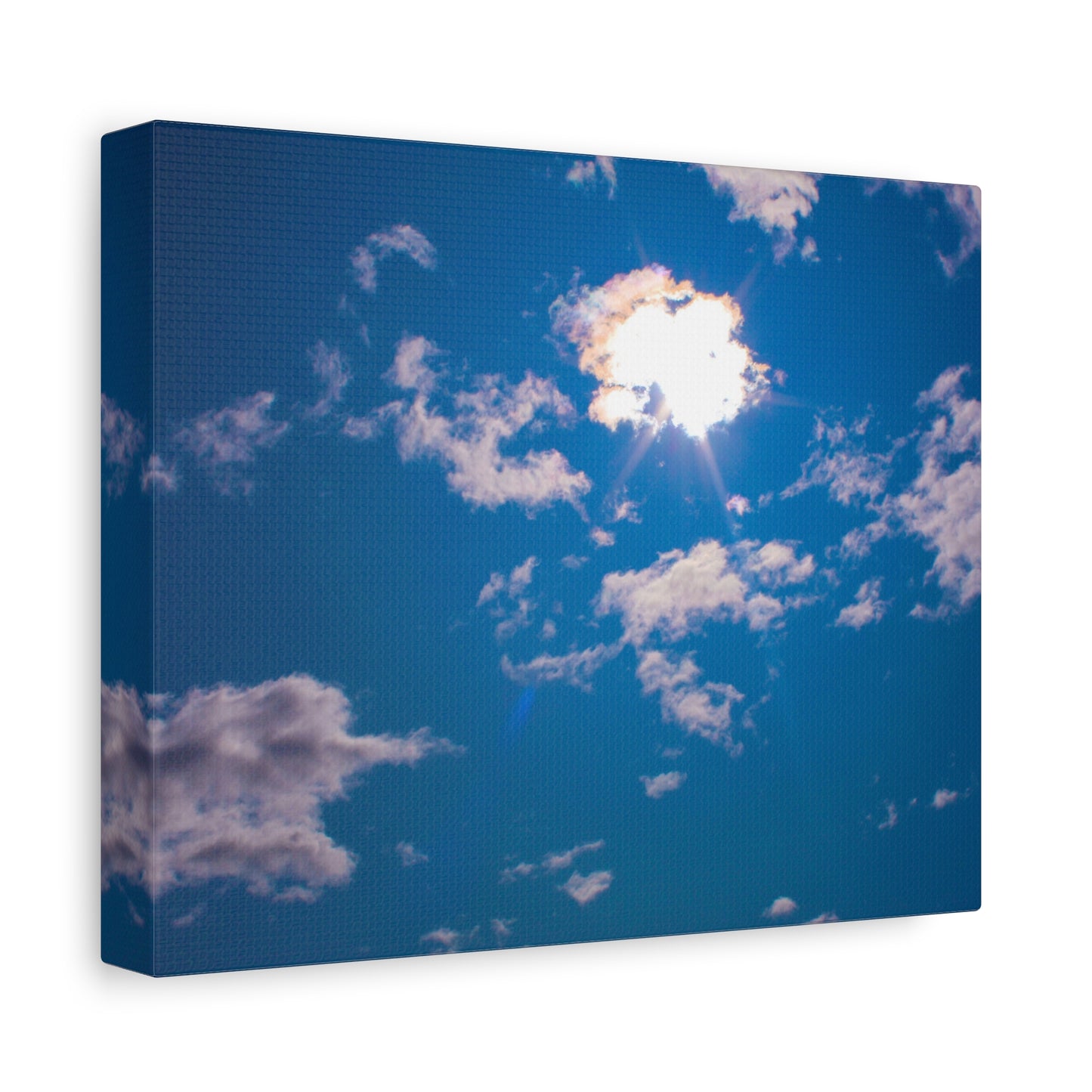 Canvas Wall Art - Blue Sky and Shining Clouds Picture