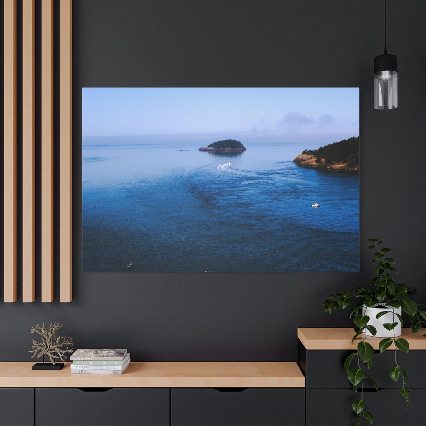 Canvas Print - Distant Island Ocean View Photography