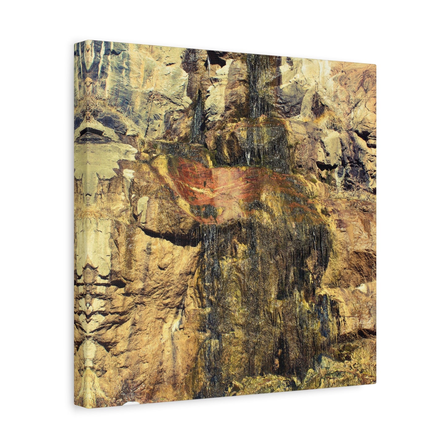 Canvas Wall Art - Mossy Waterfall Photo