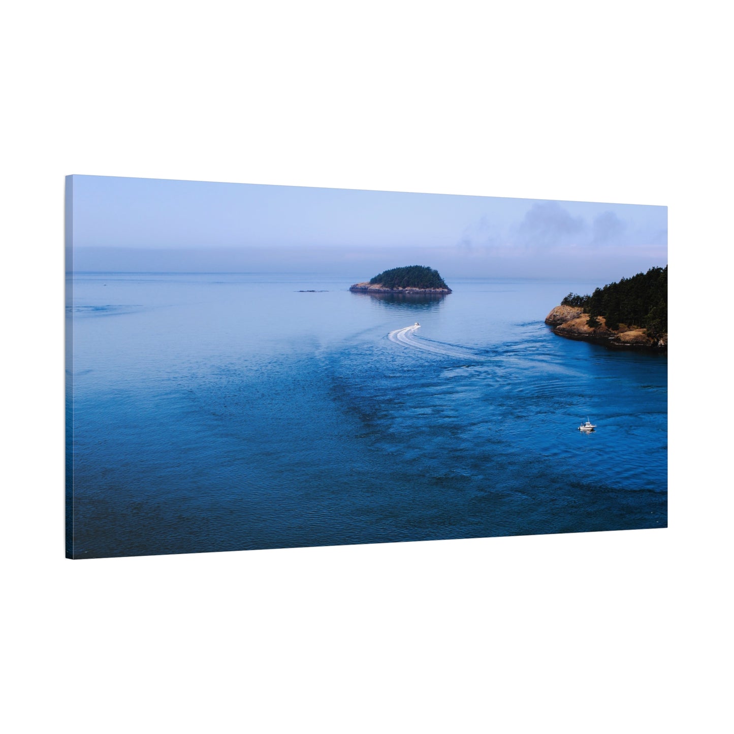 Canvas Print - Distant Island Ocean View Photography