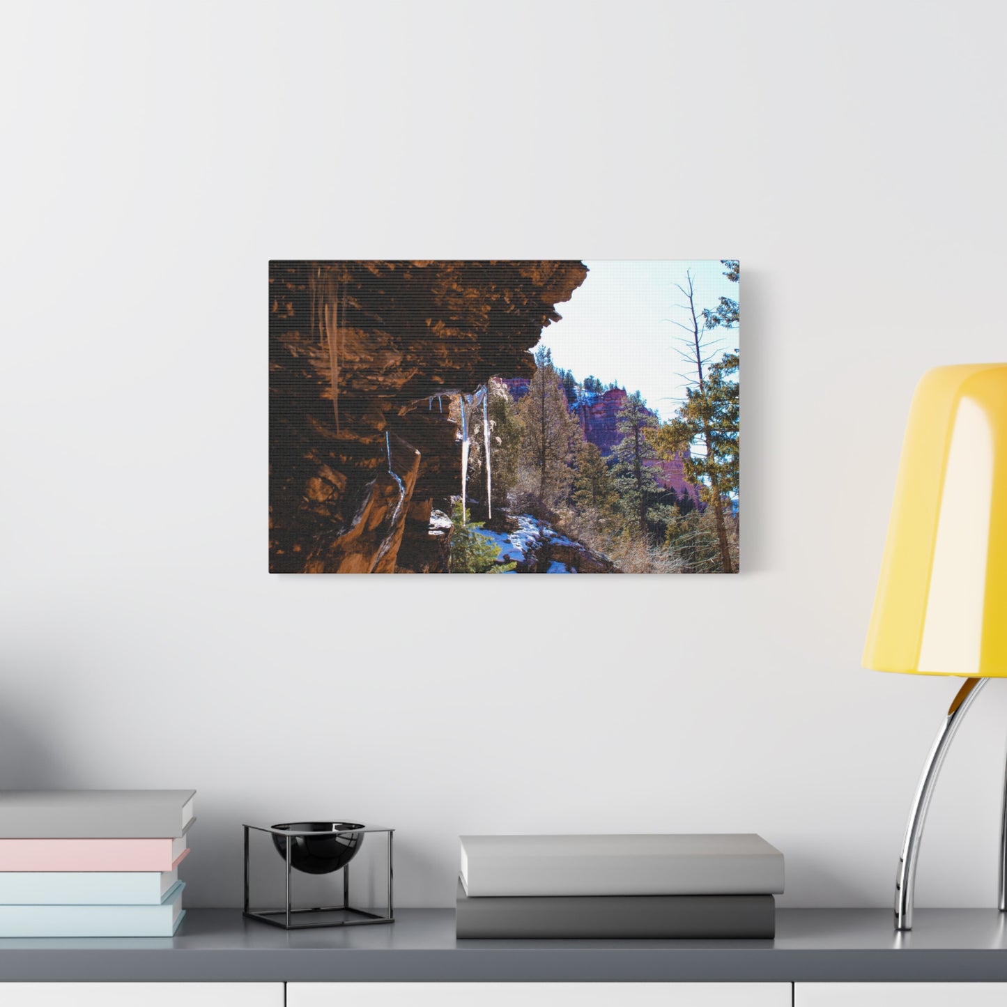 Canvas Wall Art - Mountain Icicles Photography