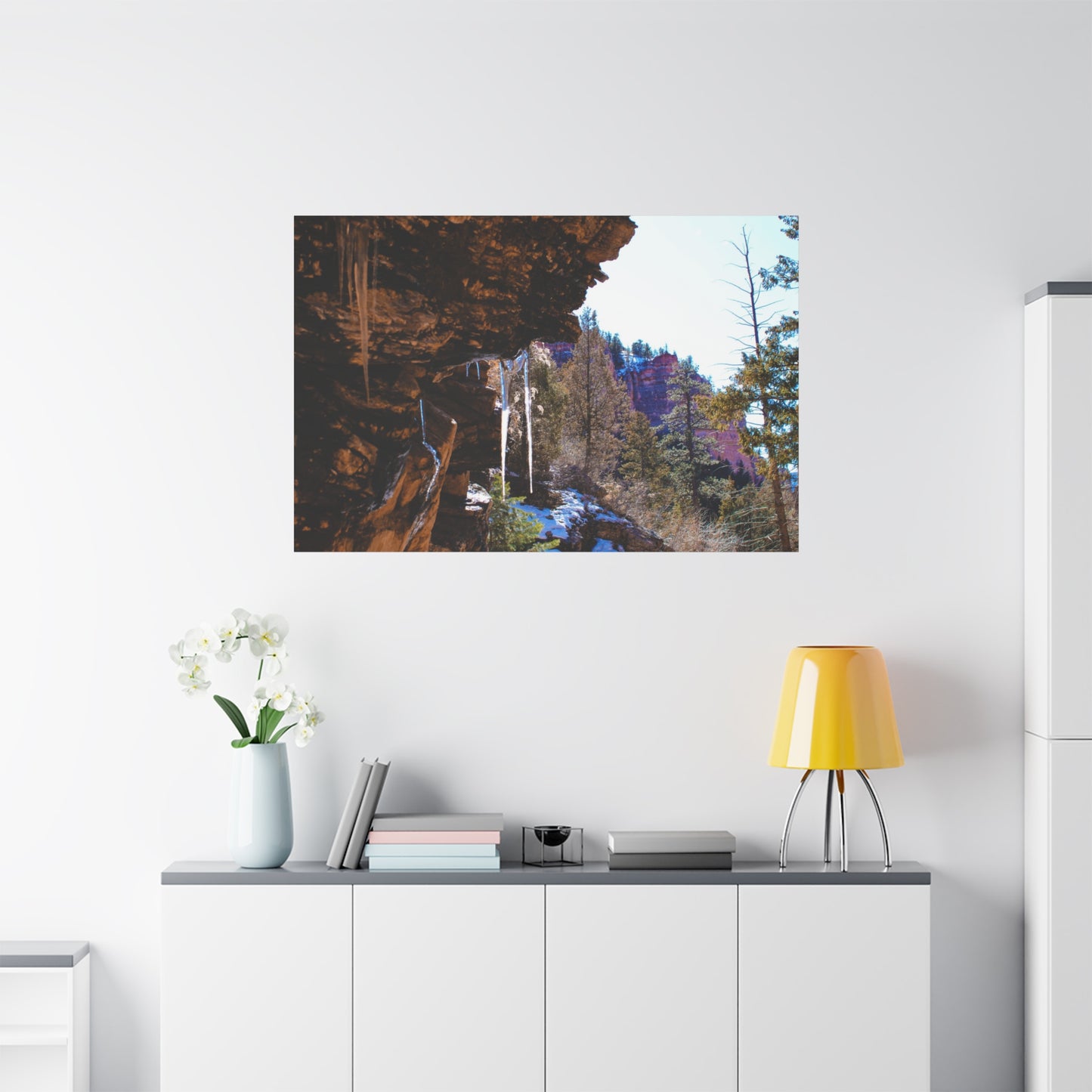 Canvas Wall Art - Mountain Icicles Photography